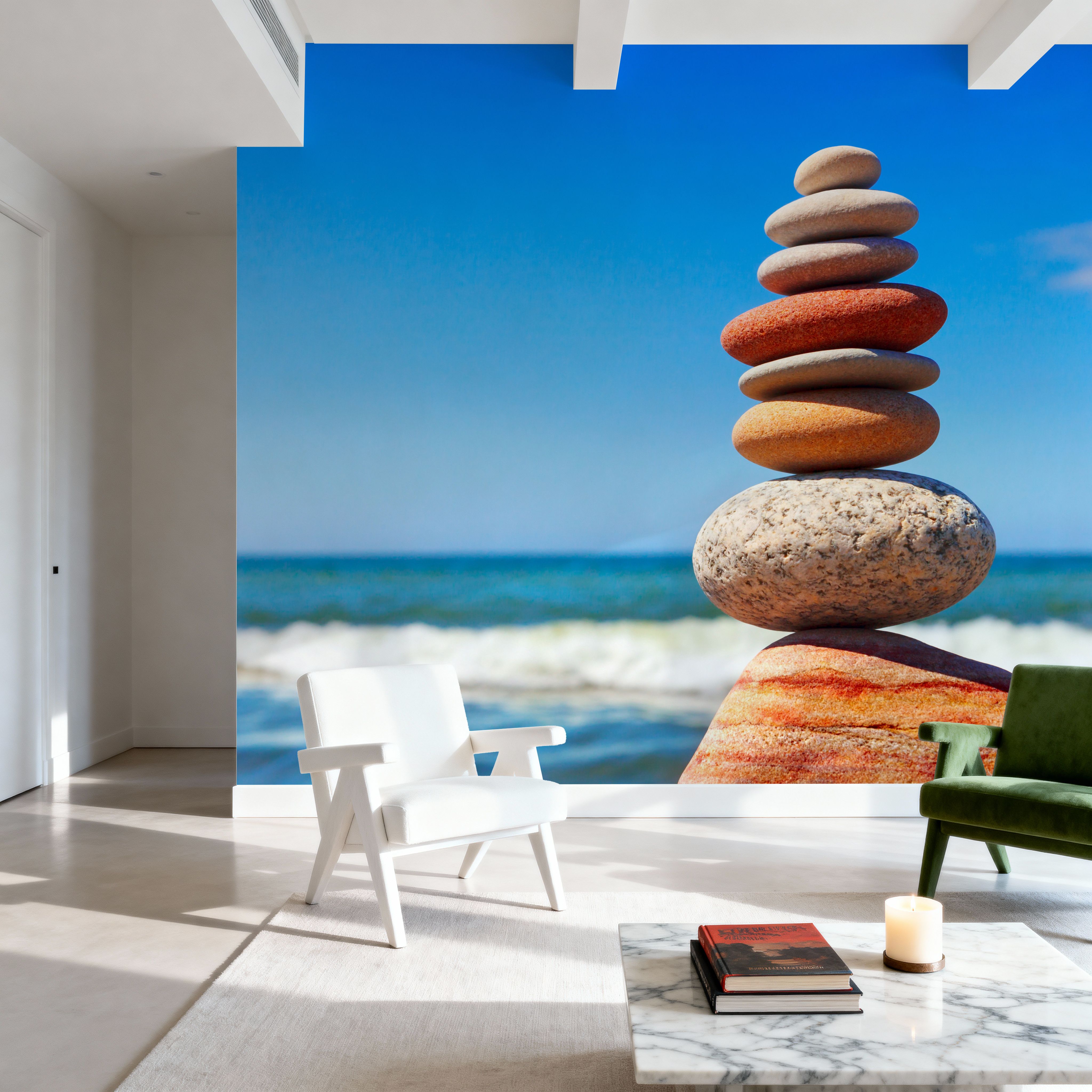 Multicolored Pebble Tower