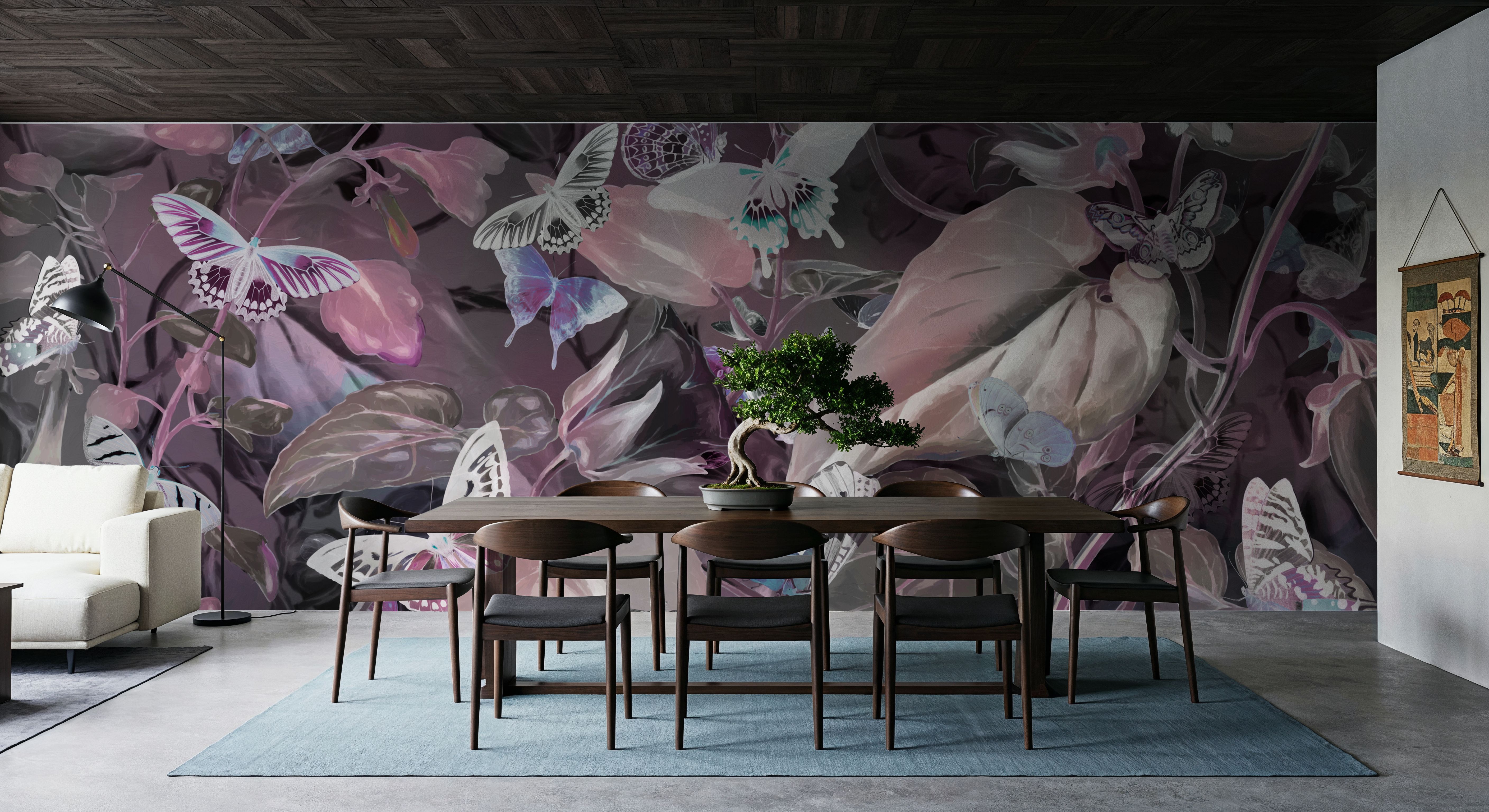 Butterfly Paradise Pink, Wallpaper