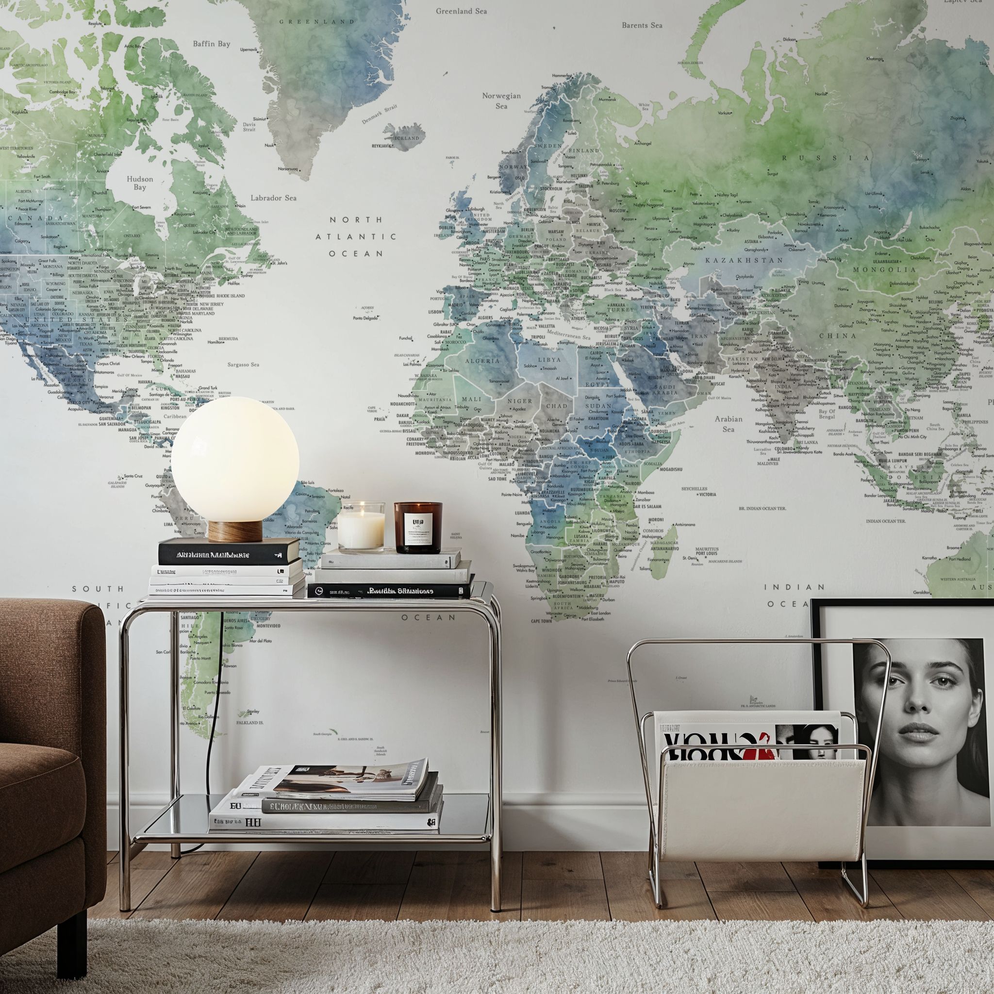 World Map Cities - Declan