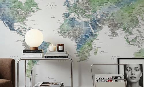 World Map Cities - Declan