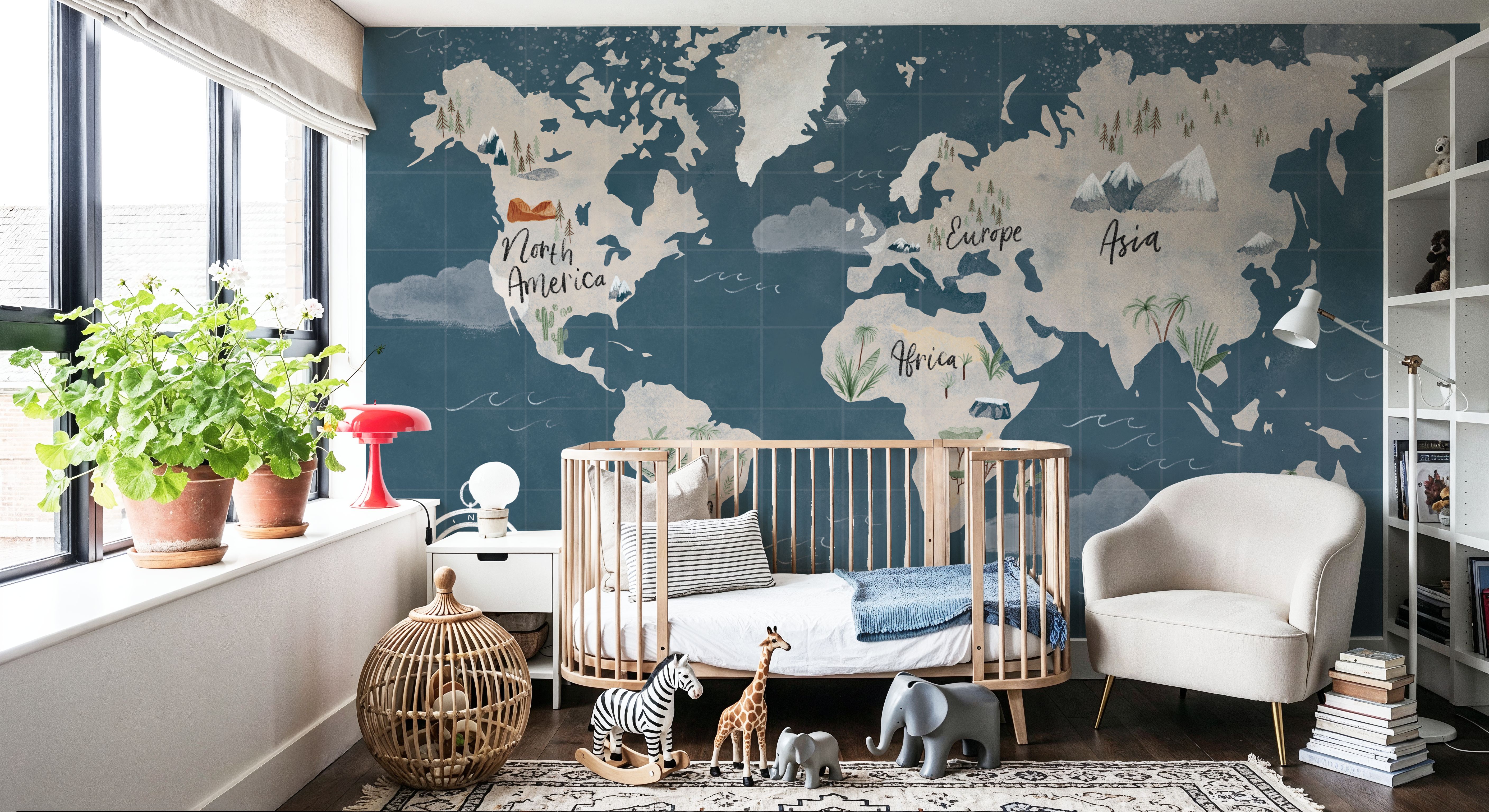 Scandi Map Blue