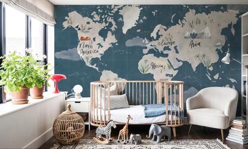 Scandi Map Blue
