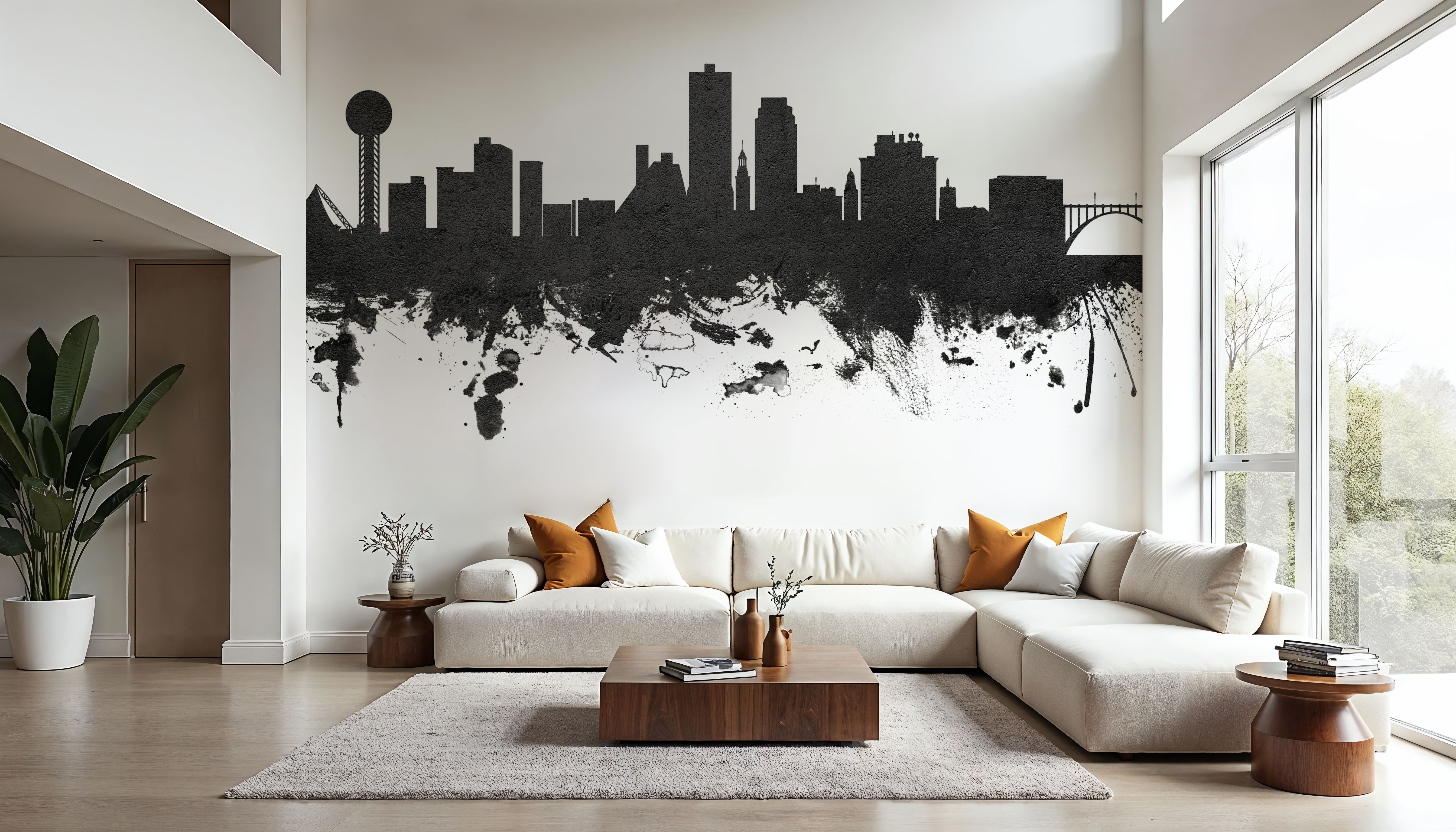 Knoxville Tennessee Skyline Black & White