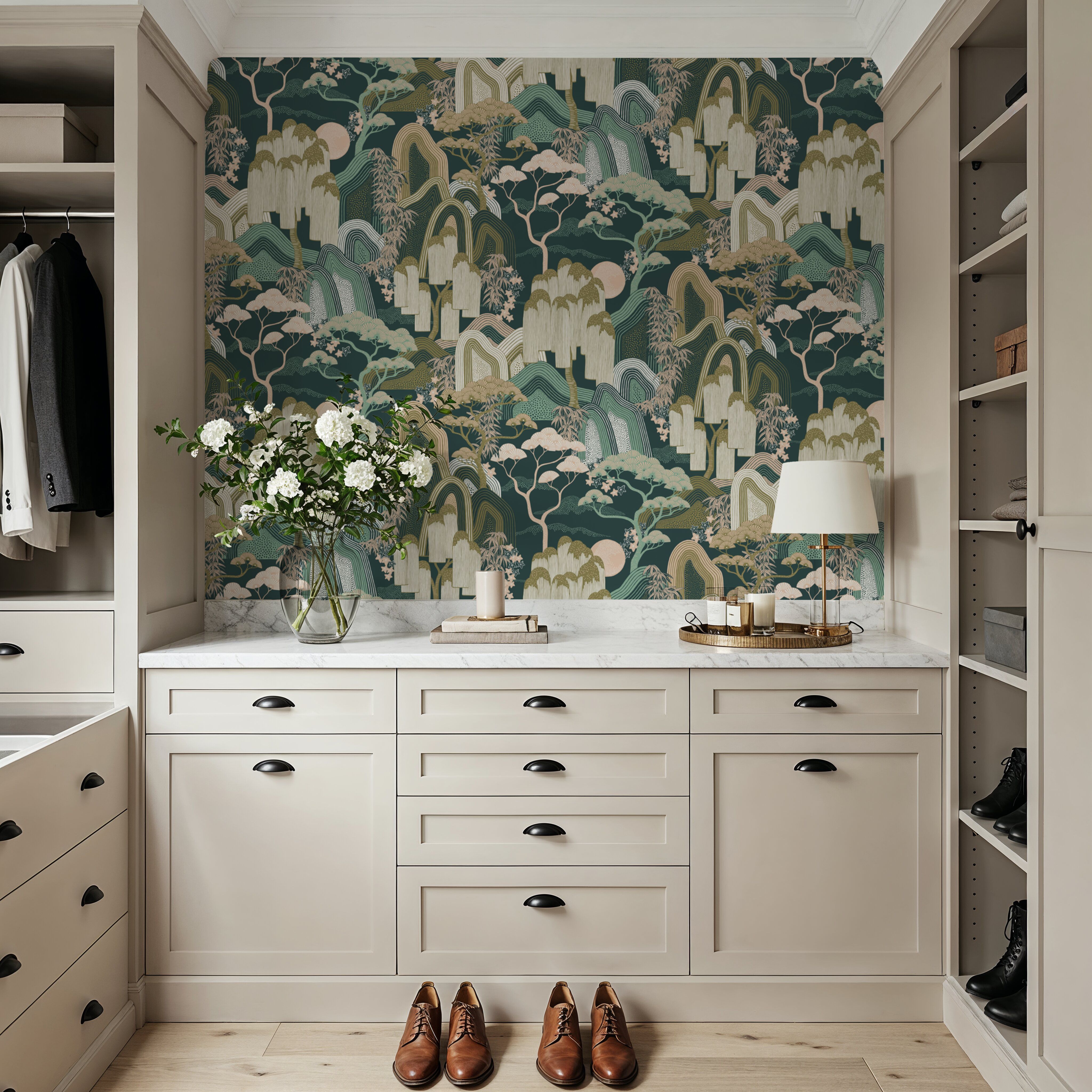 Whispers of the Mountain Pattern, Green