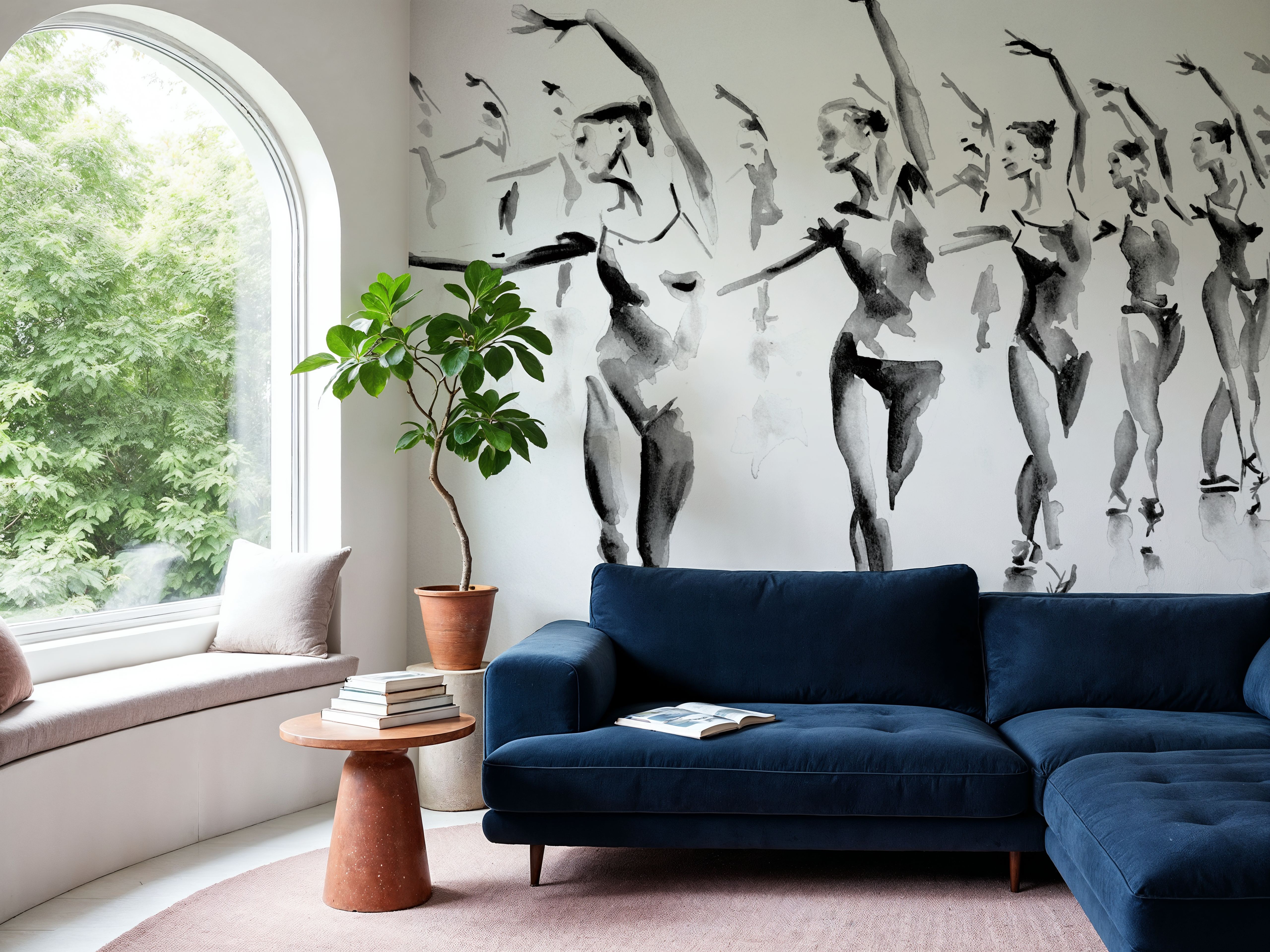 Wall Mural - Rehearsal - Contemporary Hobbies mural wallpaper - Gray - Offices - Wallism US - Premium, Textured or Peel & Stick