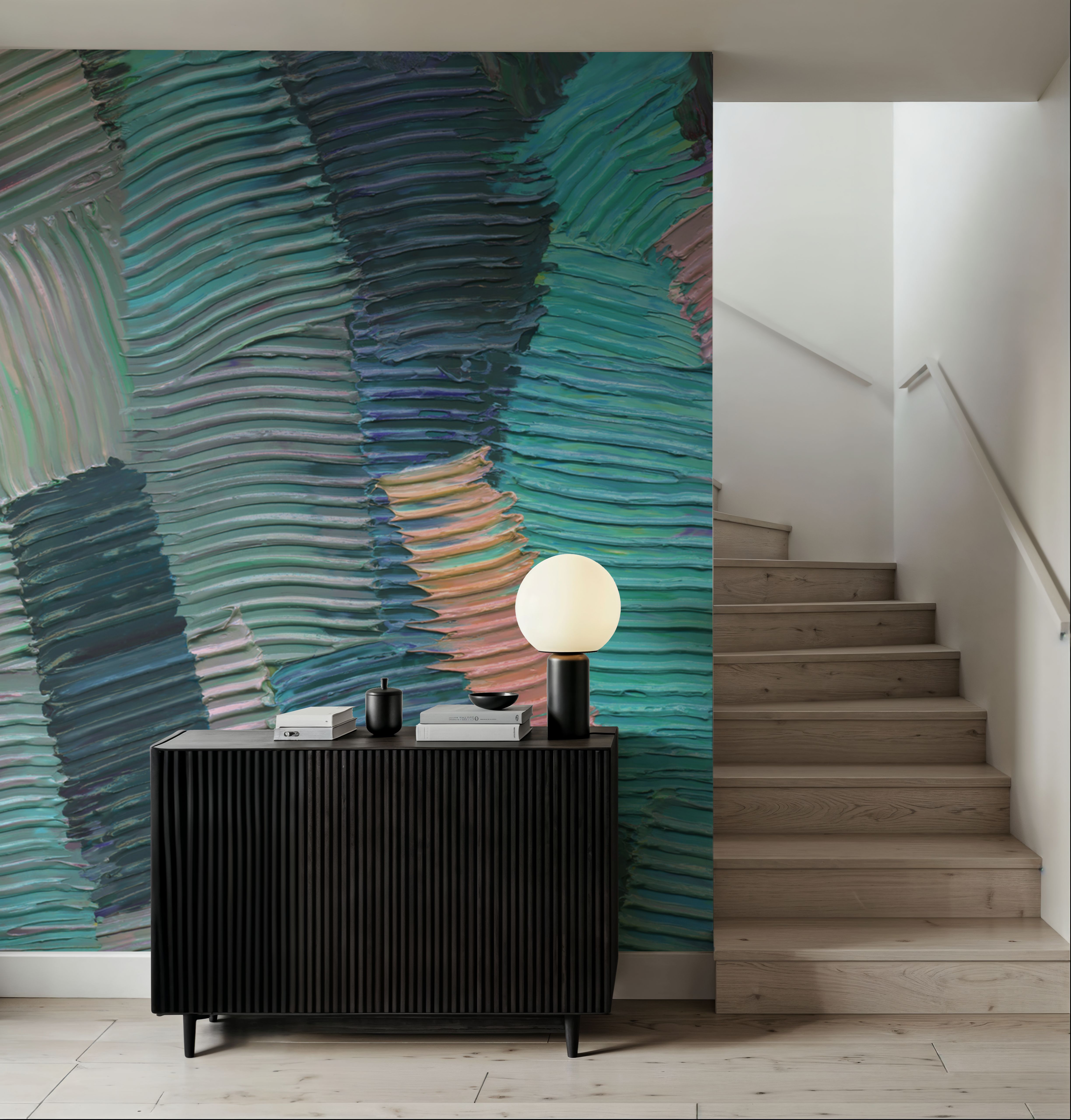 Abstract Stroke Texture Painting, Warm