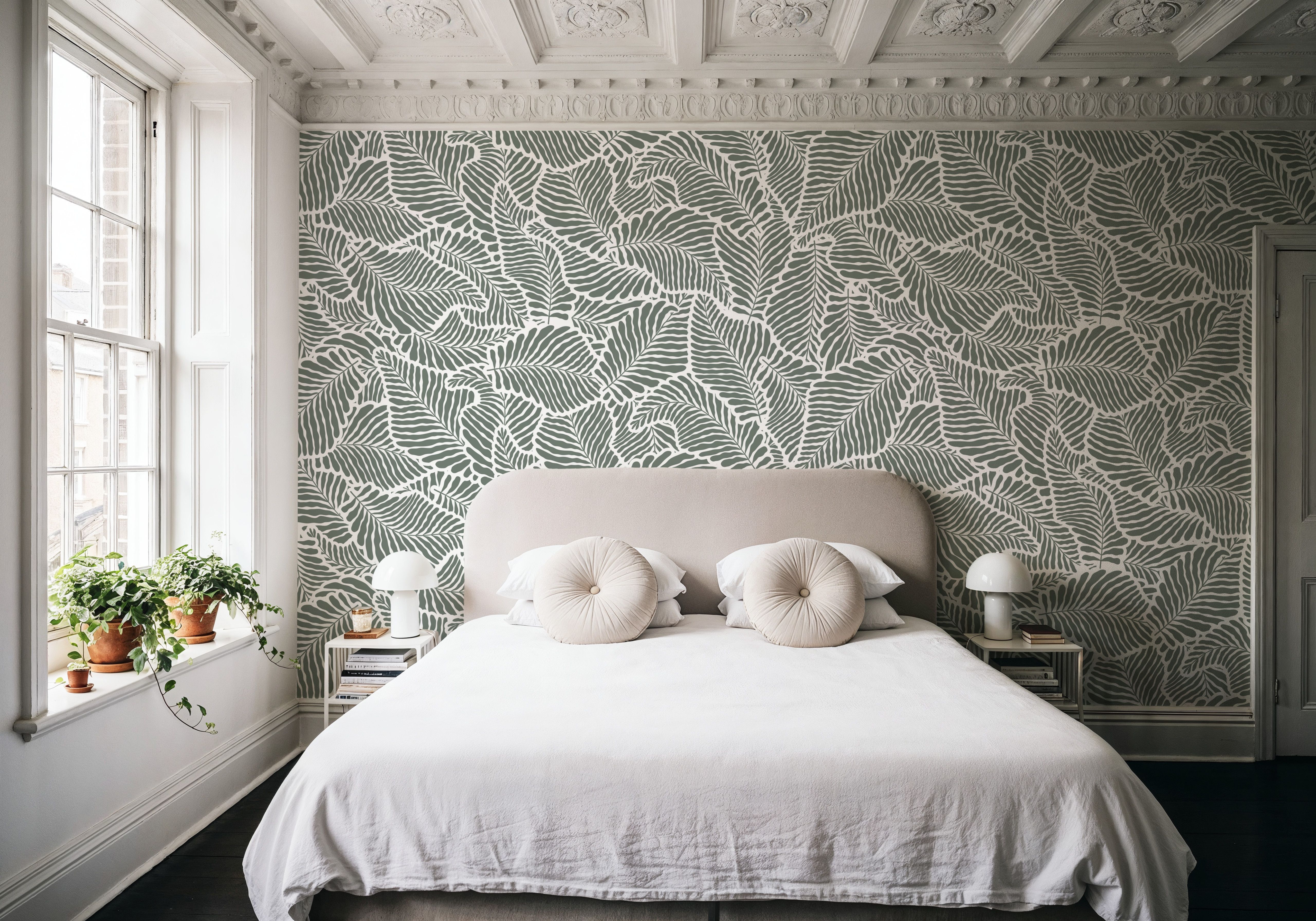 Fern Cut-Outs Pattern, Khaki