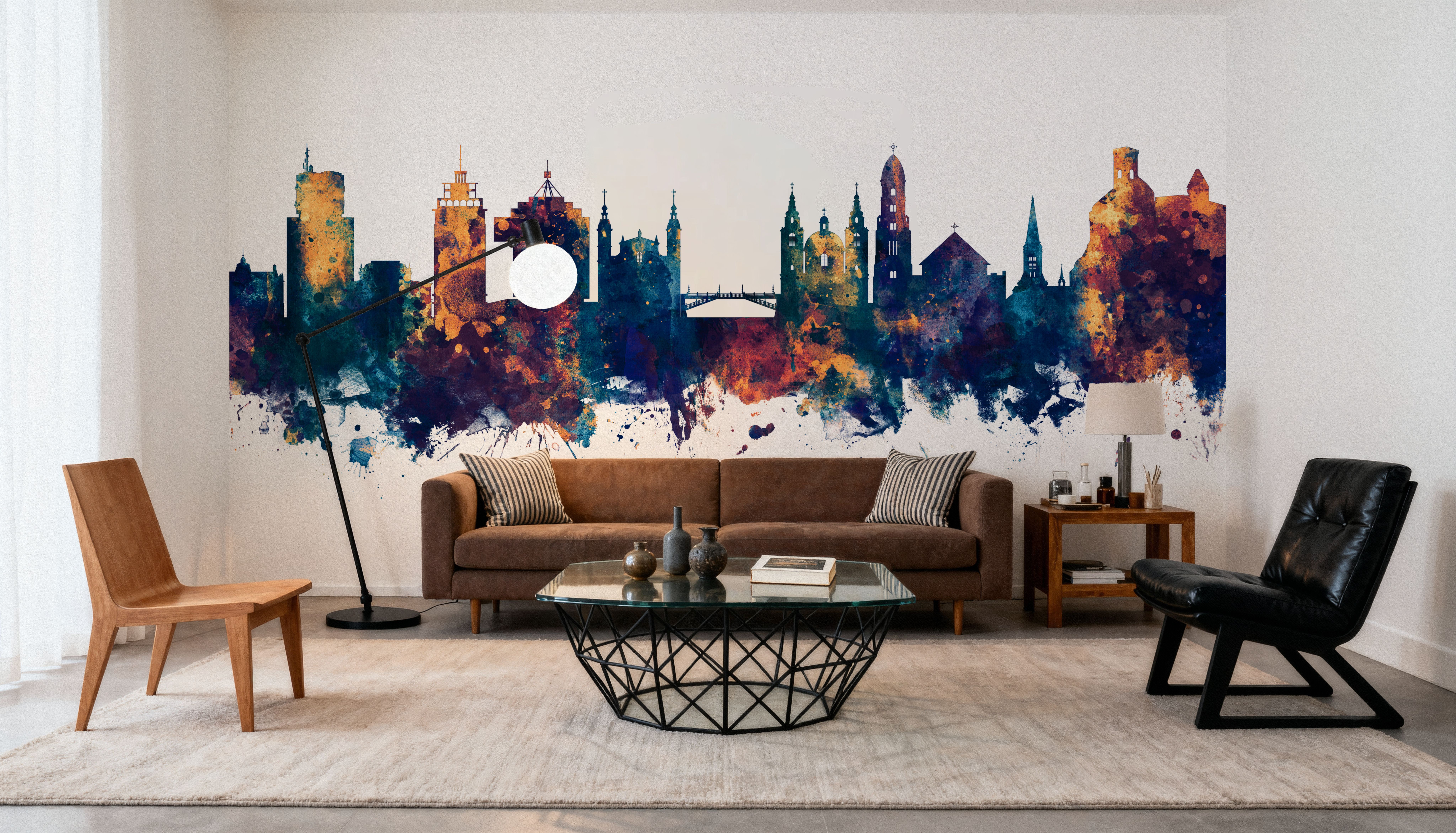 Ljubljana Slovenia Skyline Blue & Bronze