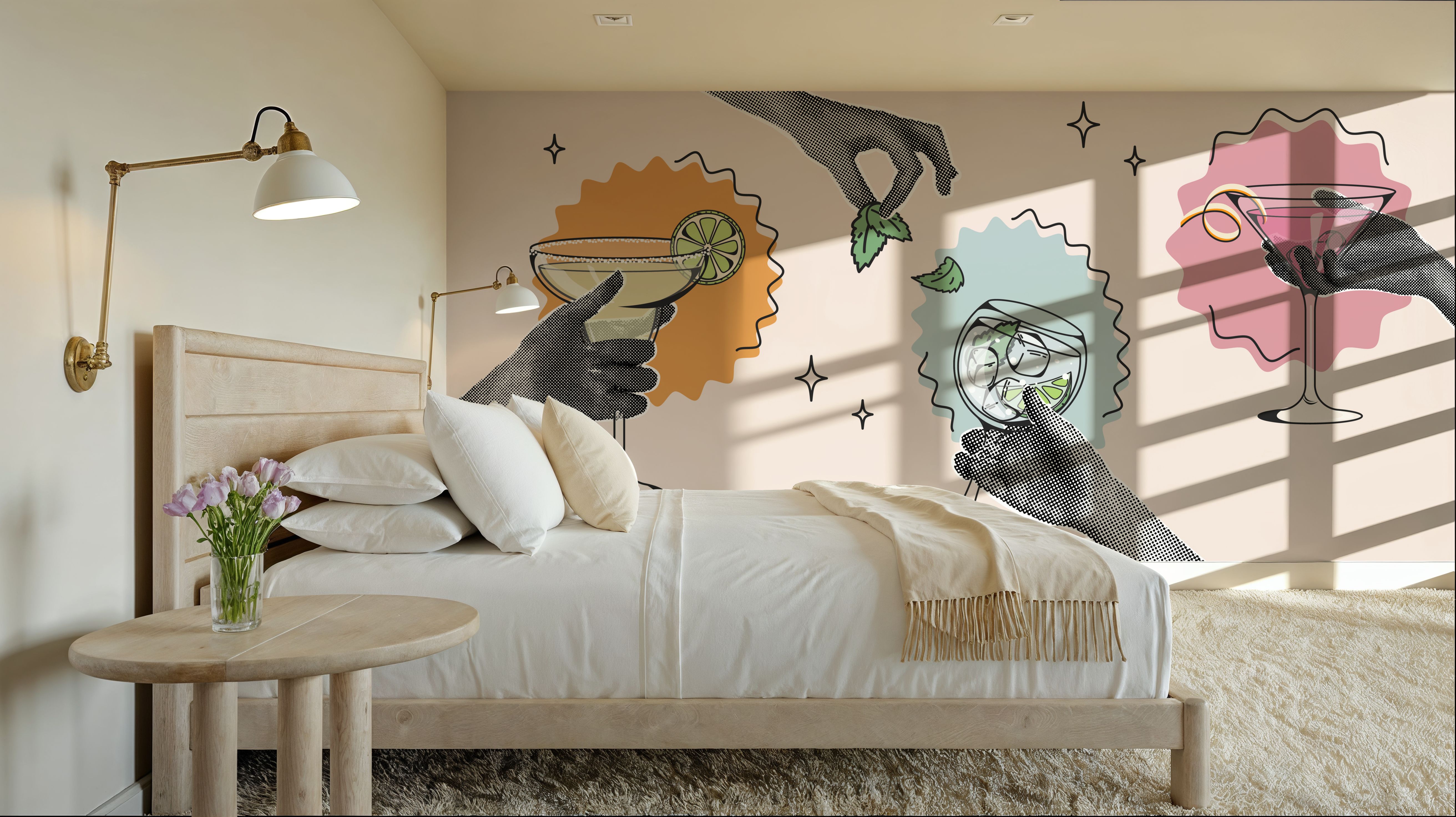 Retro Glamour Drinks, Wallpaper