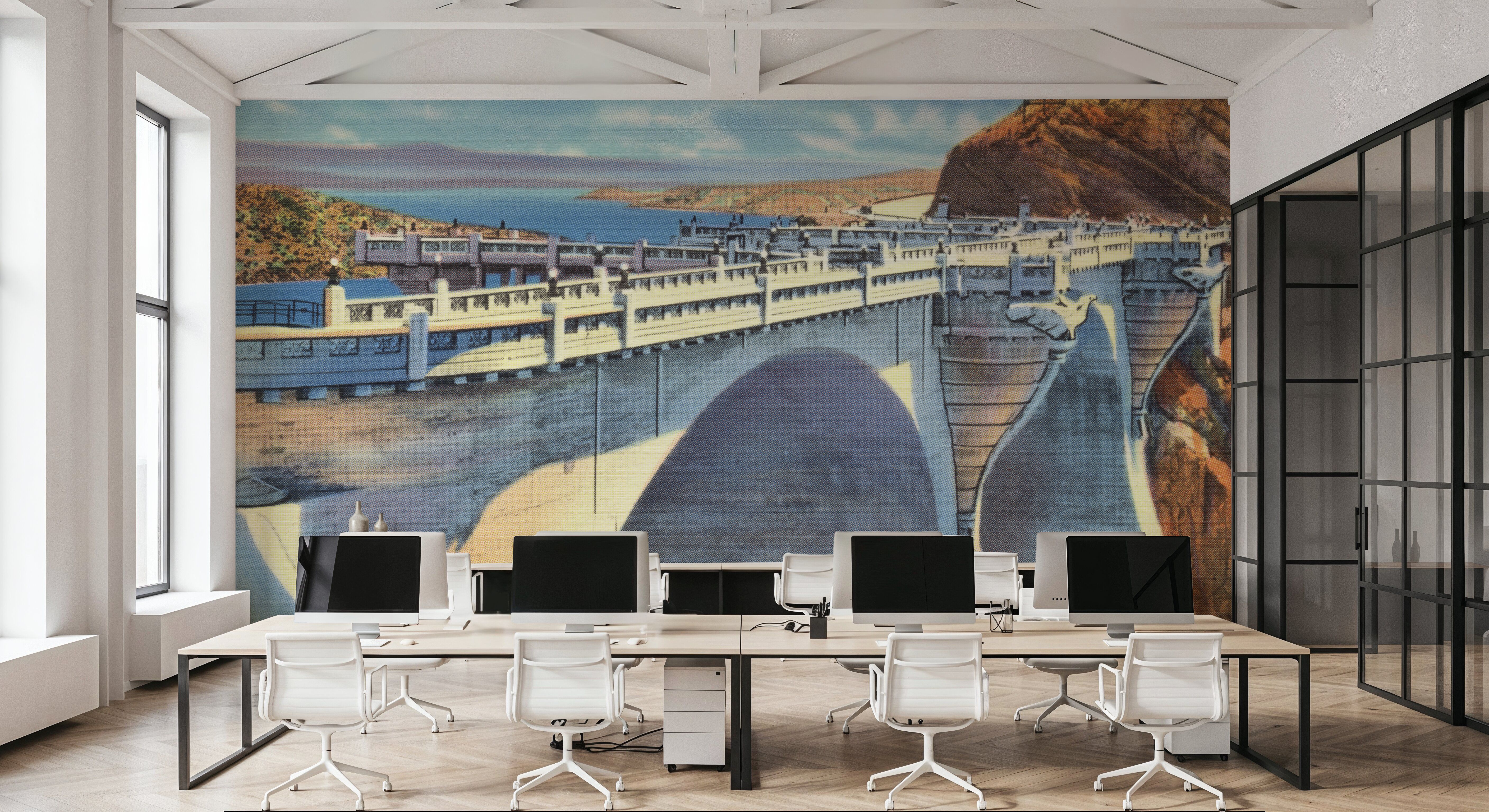 Greetings from teh Dam - Screenprint Postcard