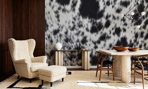 Black Spotted Cow Hide