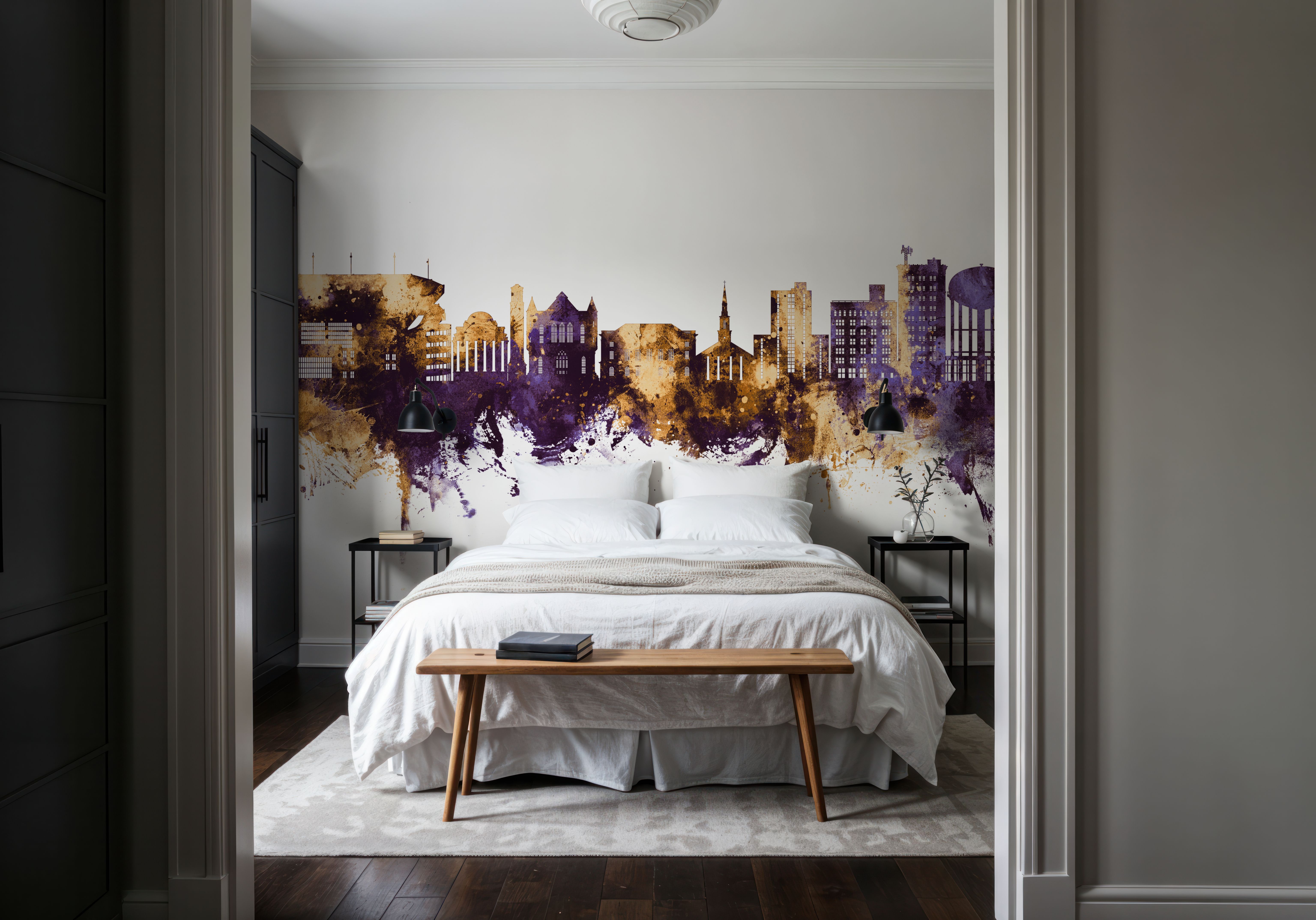 Tuscaloosa Alabama Skyline Purple & Gold