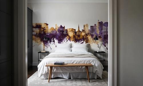 Tuscaloosa Alabama Skyline Purple & Gold