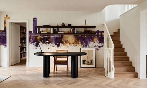 Karlsruhe Germany Skyline Purple & Gold