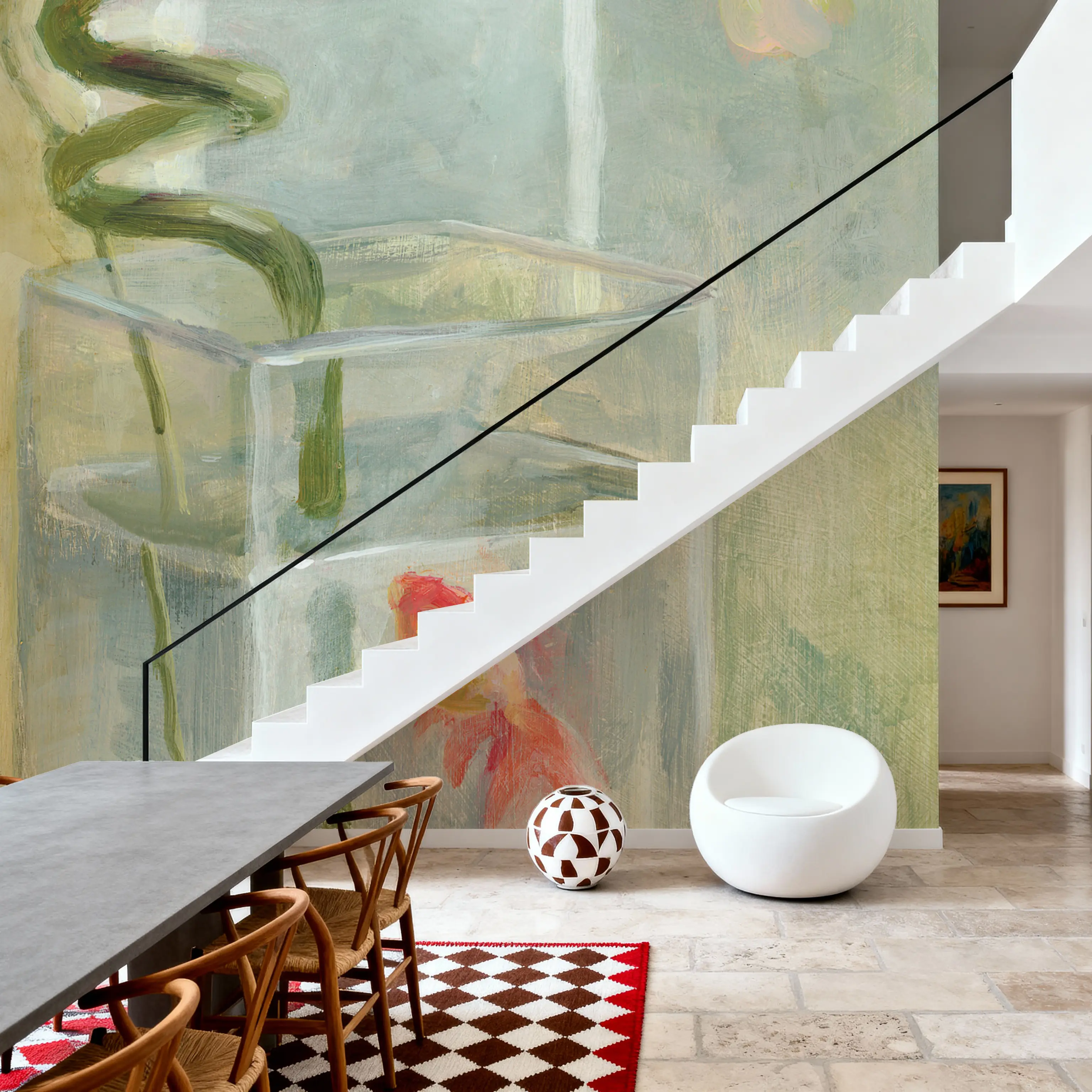 Wall Mural - Peaceful Orchid I - Floral Nature mural wallpaper - White - Bedroom - Wallism UK - Peel & Stick or Paste-the-Wall