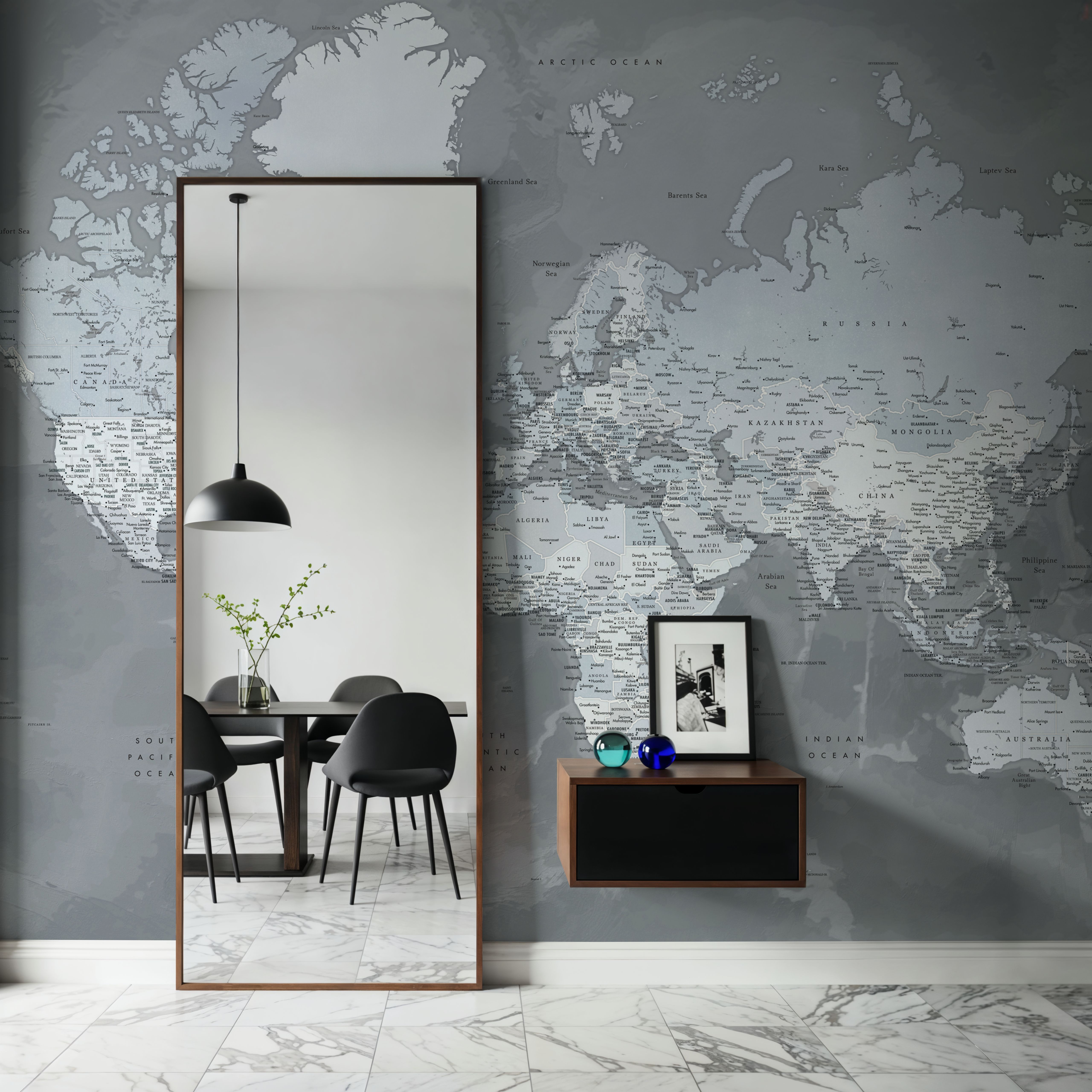 World Map Cities - Zanders