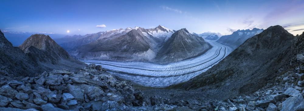 Aletsch Glacier Moon