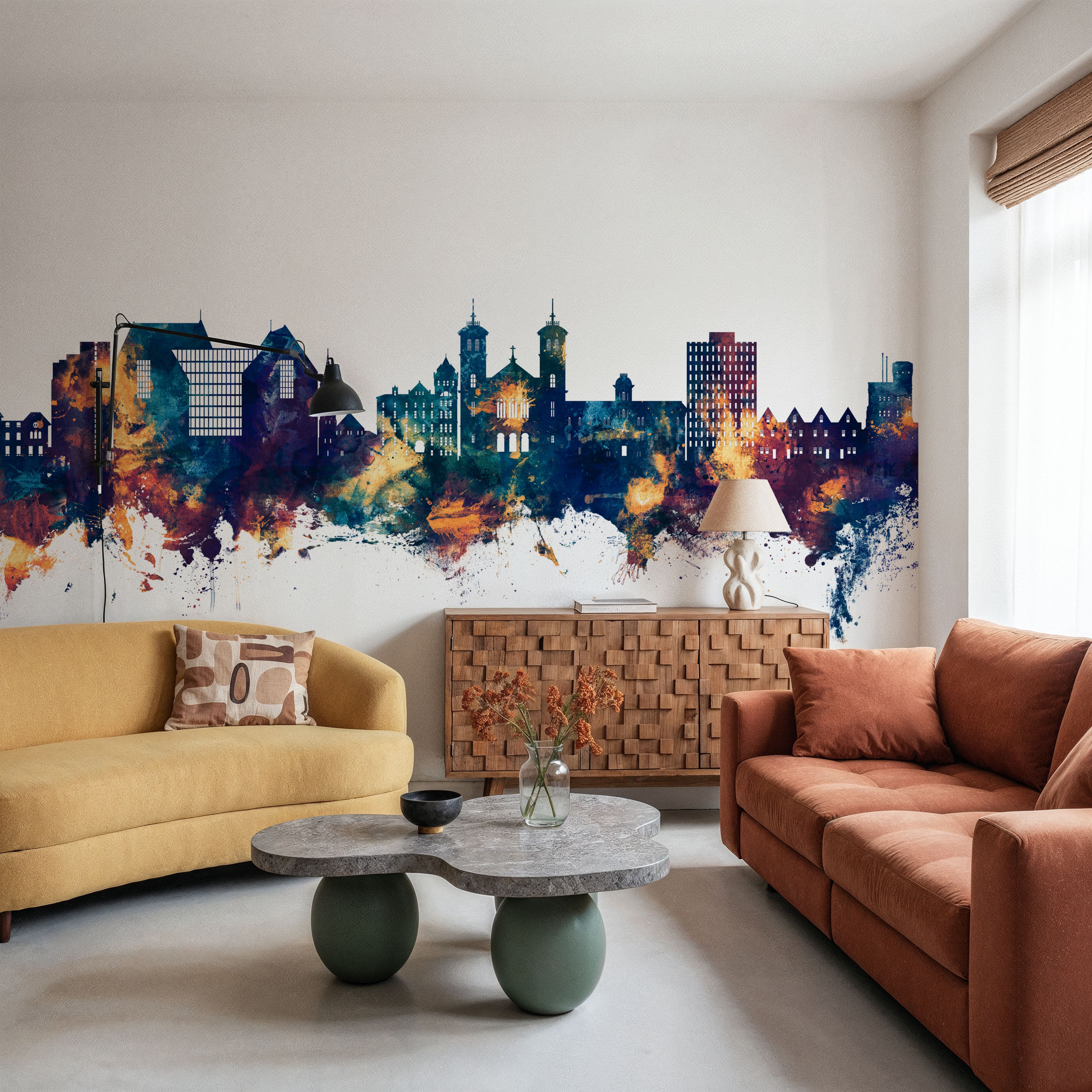 St John's Canada Skyline Blue & Bronze