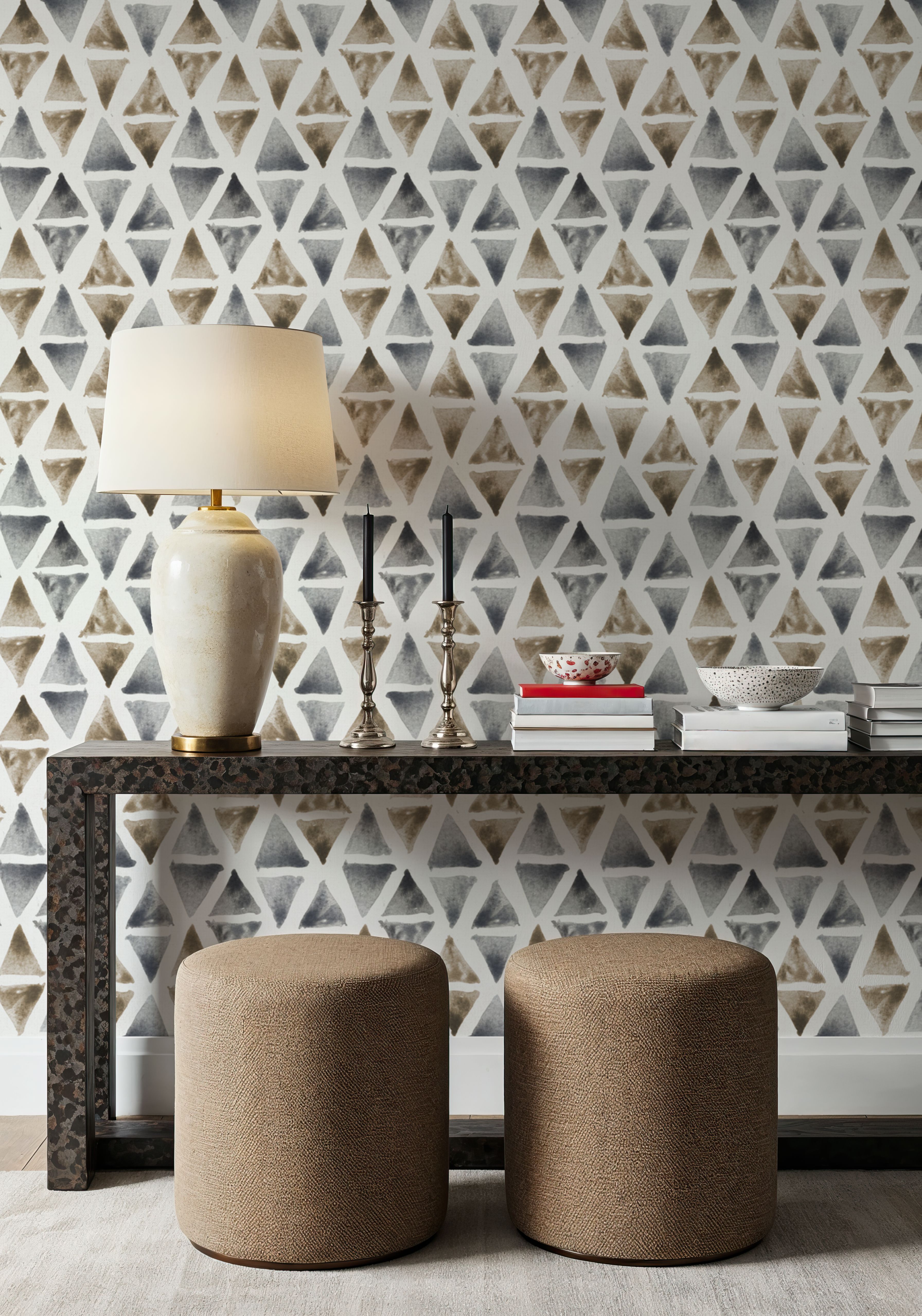 Triangular Meeting Gray and Brown