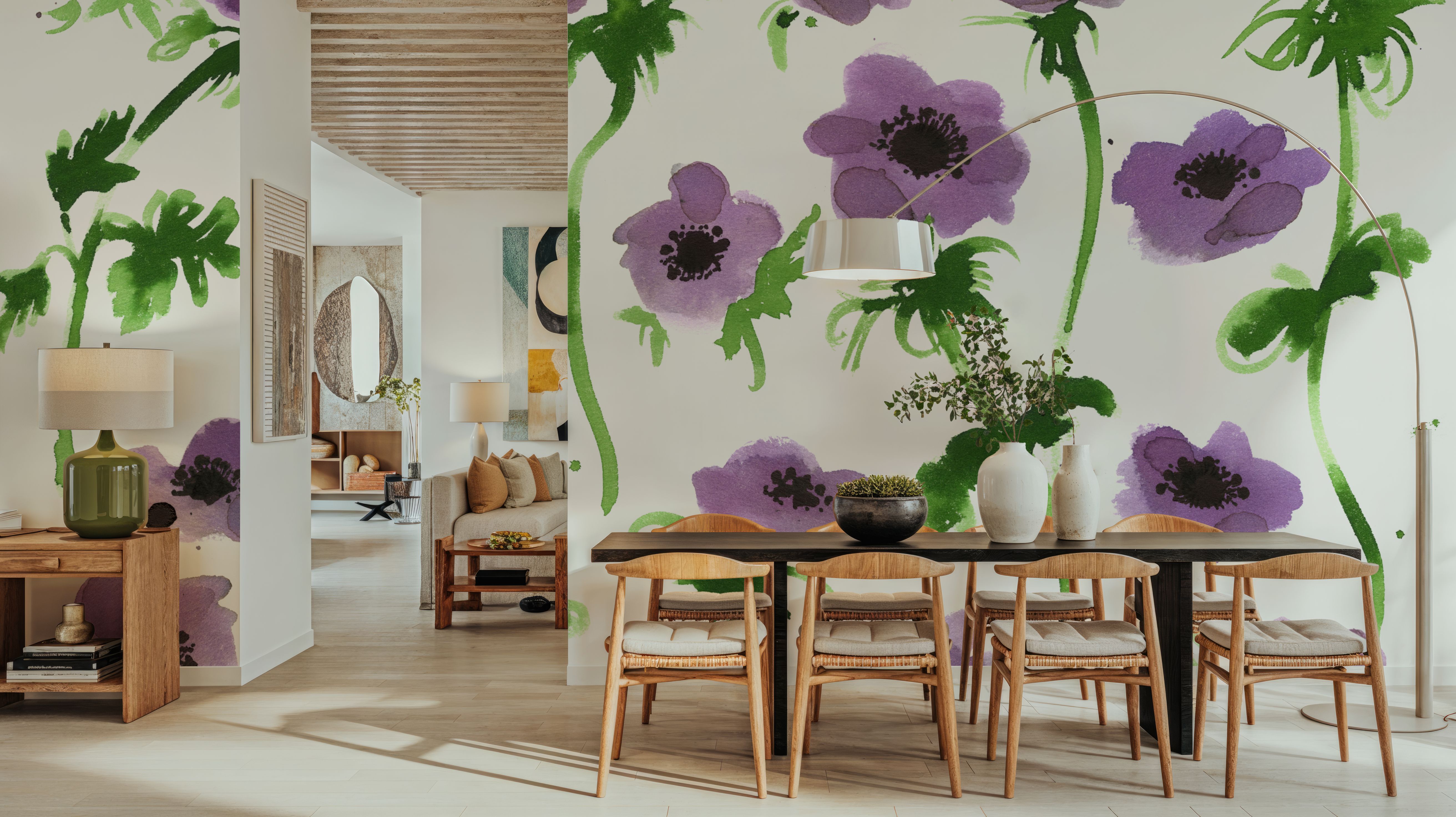 Purple Anemones, Wallpaper