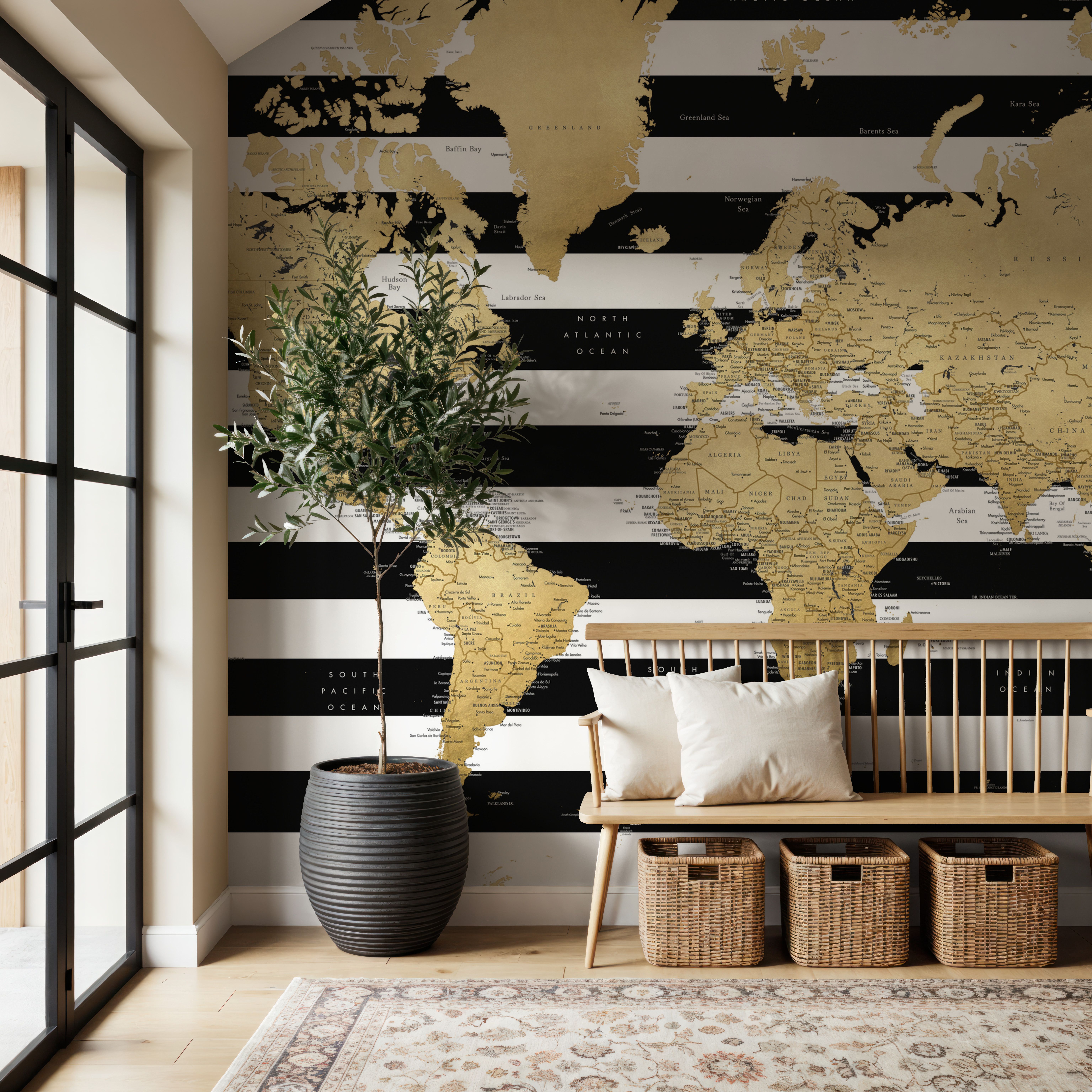 World Map Cities - Harper