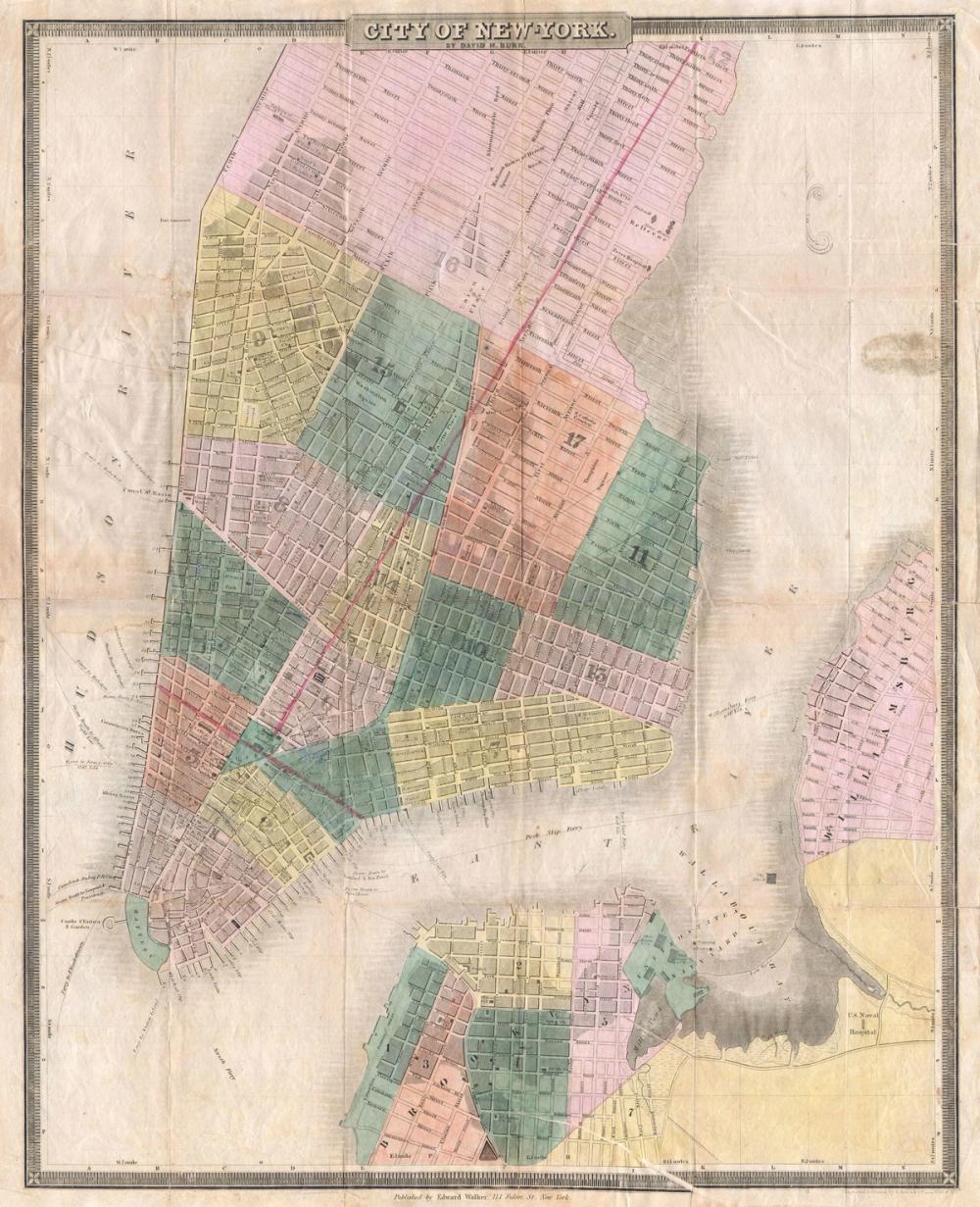 Burr's New York City Map 1835