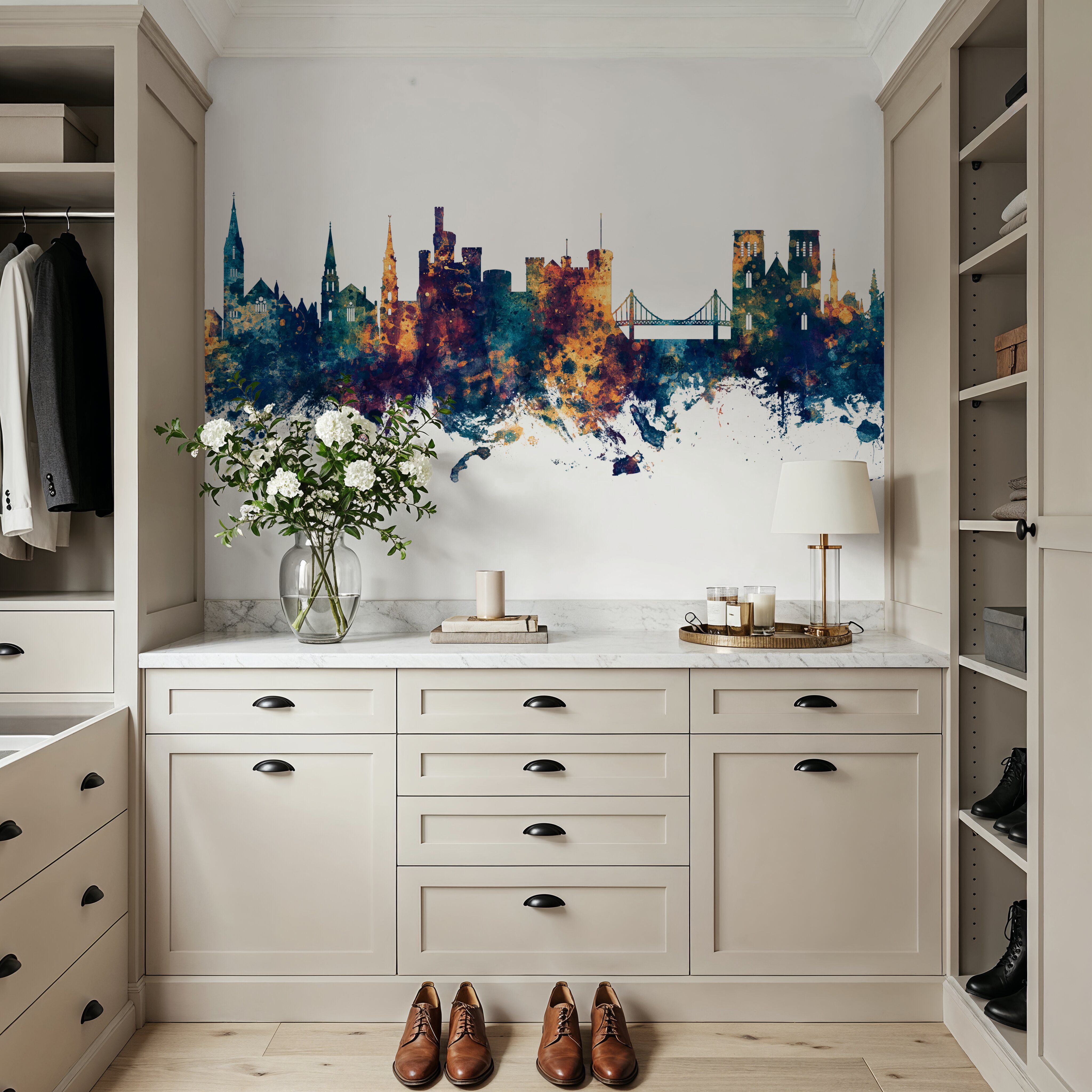 Inverness Scotland Skyline Blue & Bronze