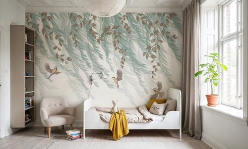 Willow & Birds, White