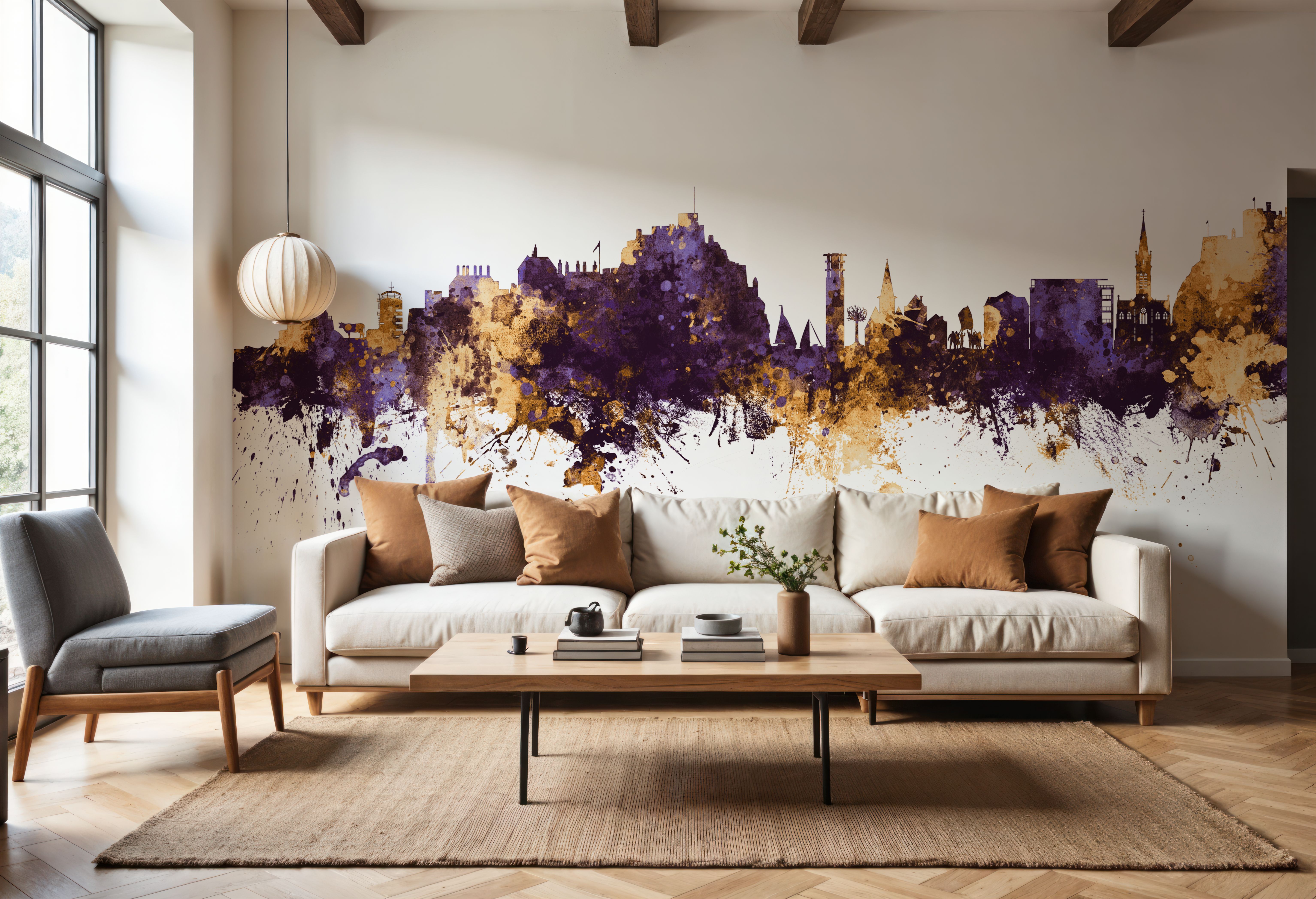 Jersey Channel Islands Skyline Purple & Gold