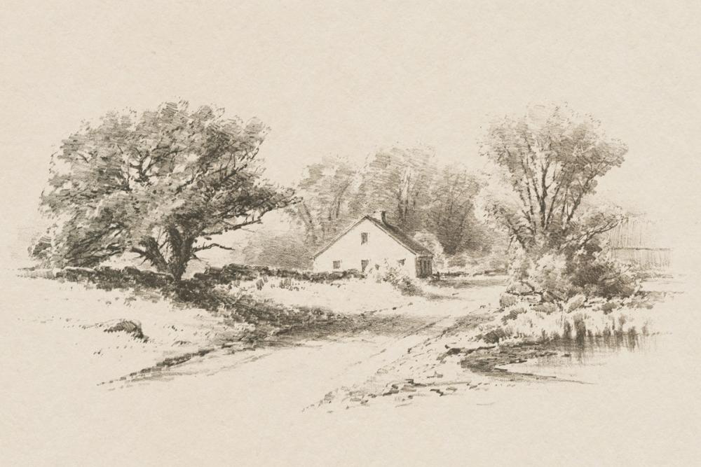 Cottage Pencil Drawing I
