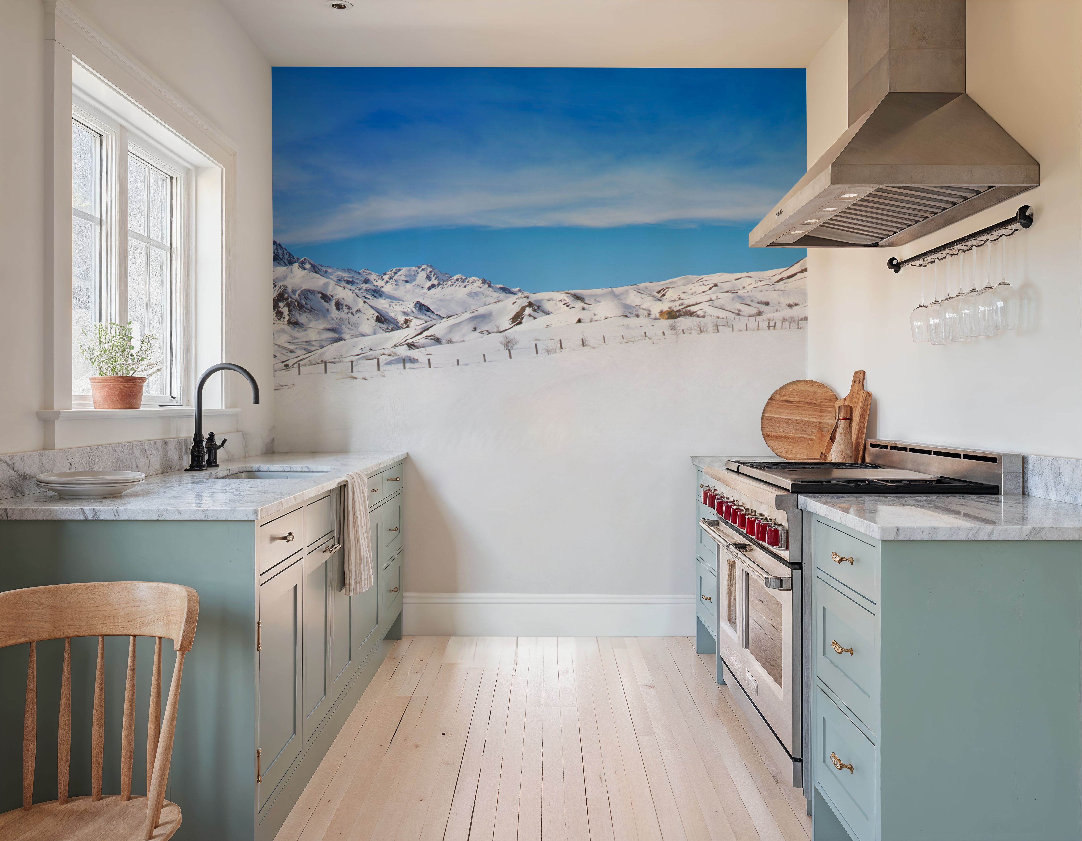 Alpine Serenity White Blue