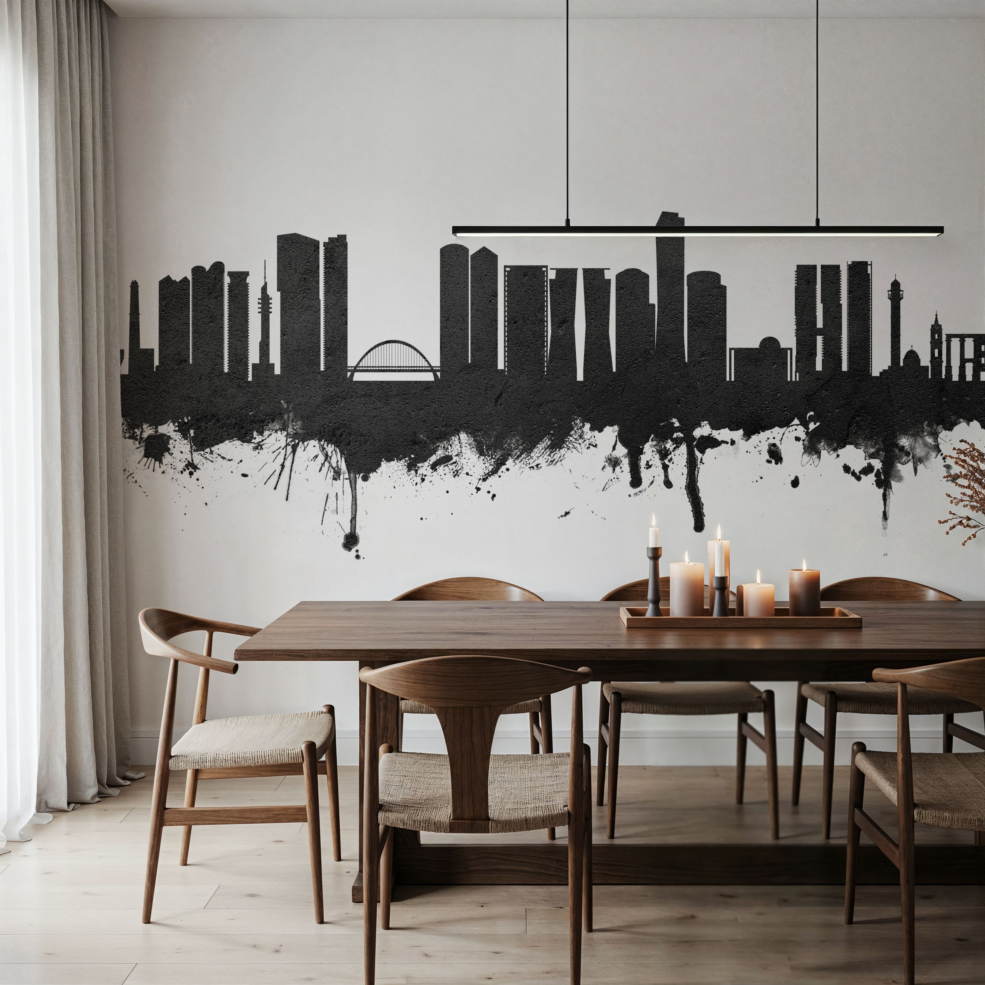 Tel Aviv Skyline Black & White