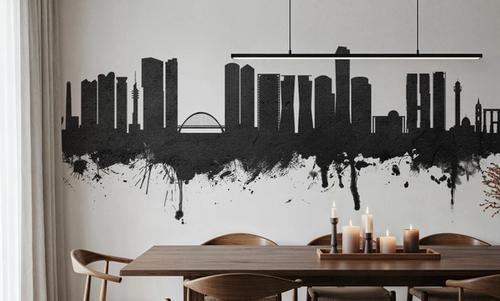 Tel Aviv Skyline Black & White