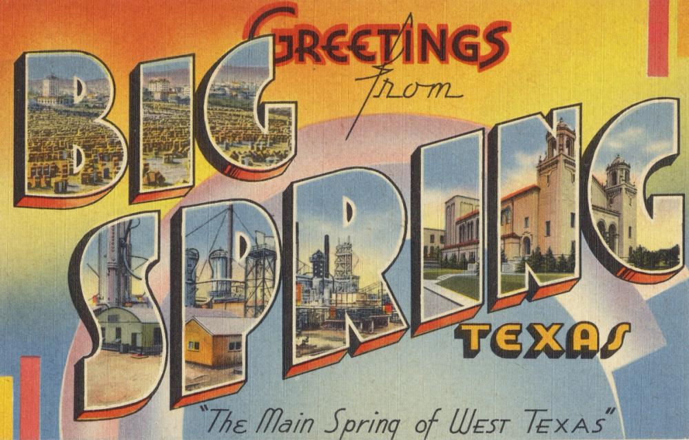 Greetings from Big Spring - Screenprint Postcard