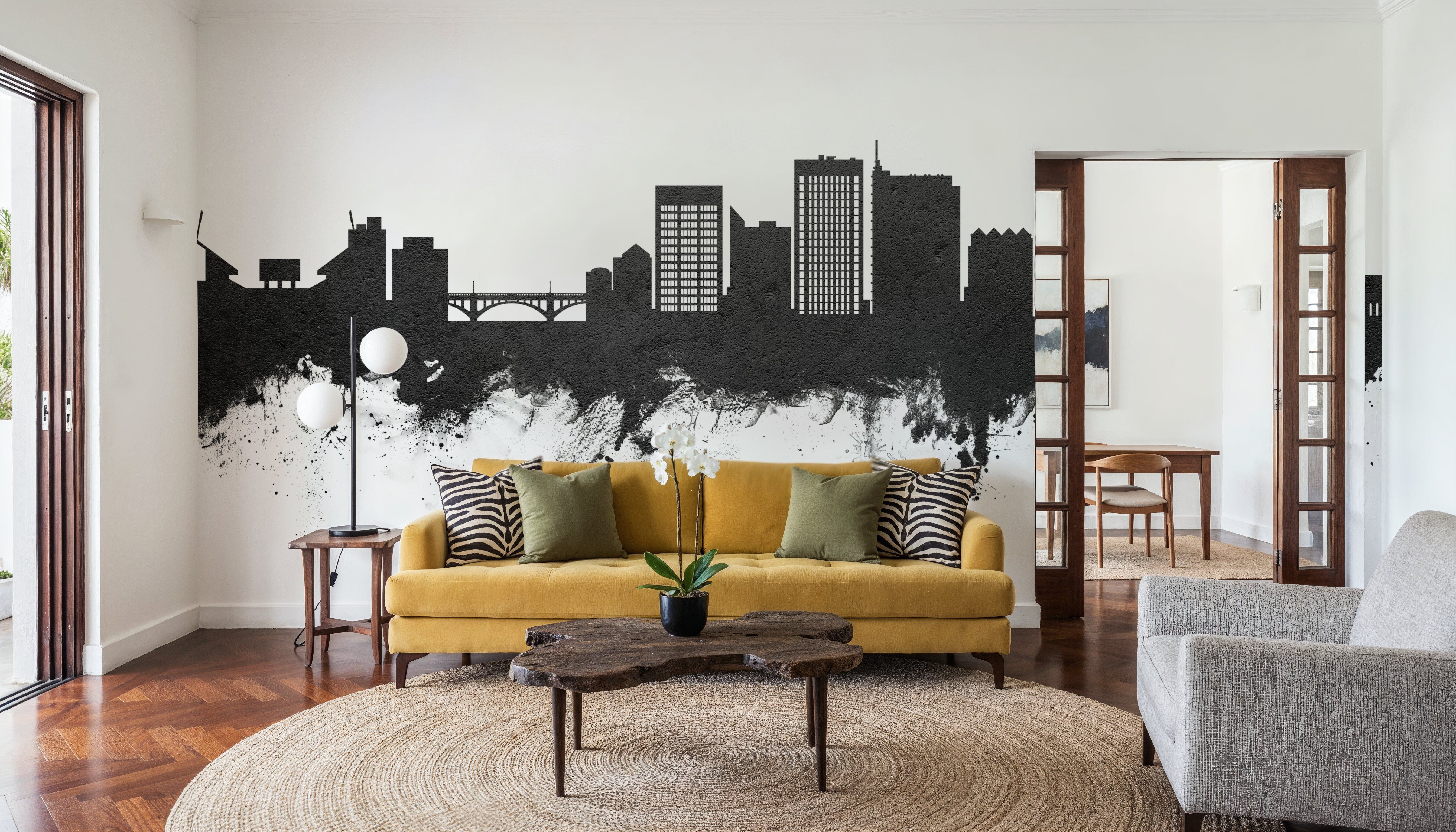 Boise Idaho Skyline Black & White