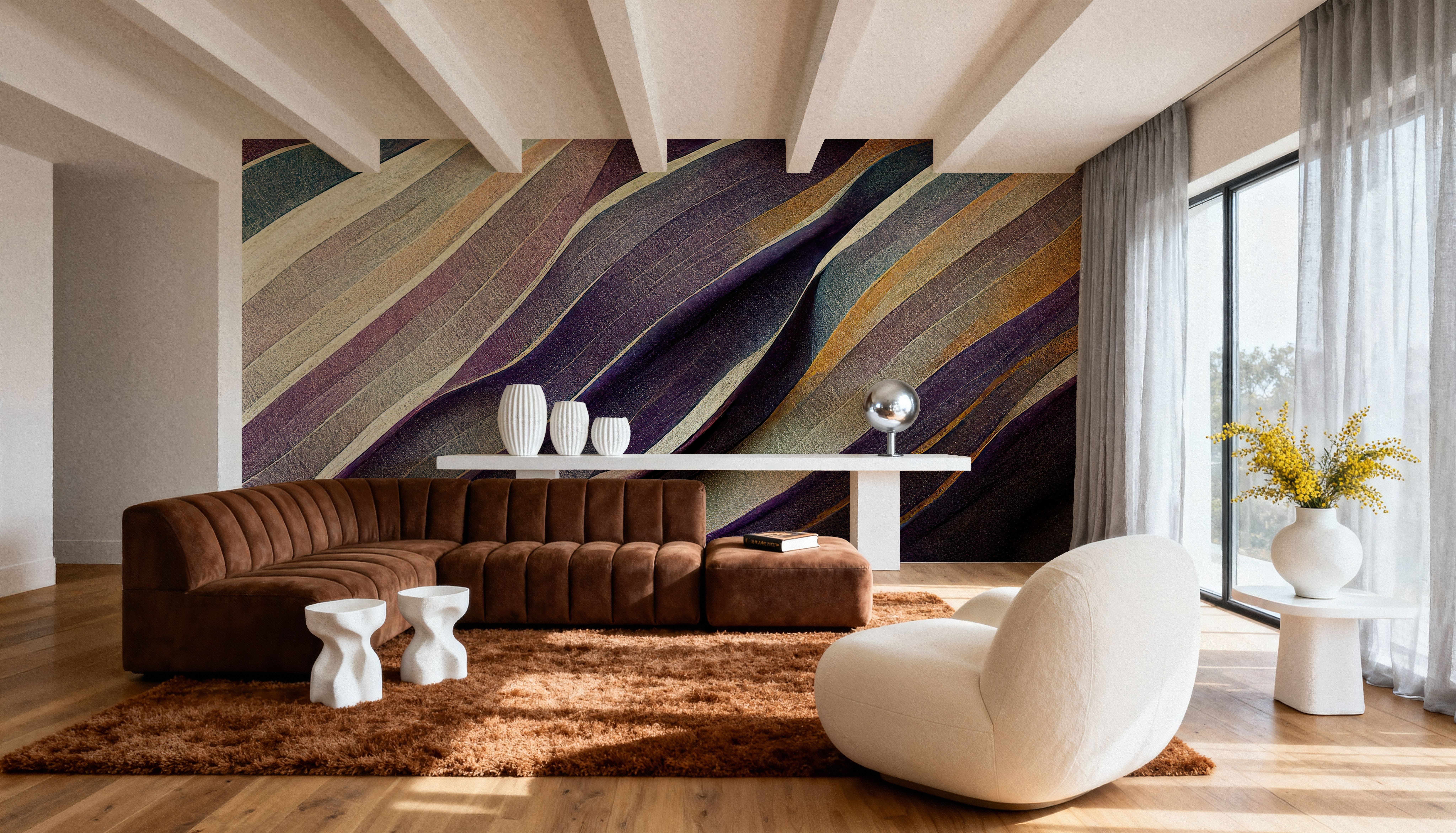 Ripple Flow Purple, Wallpaper