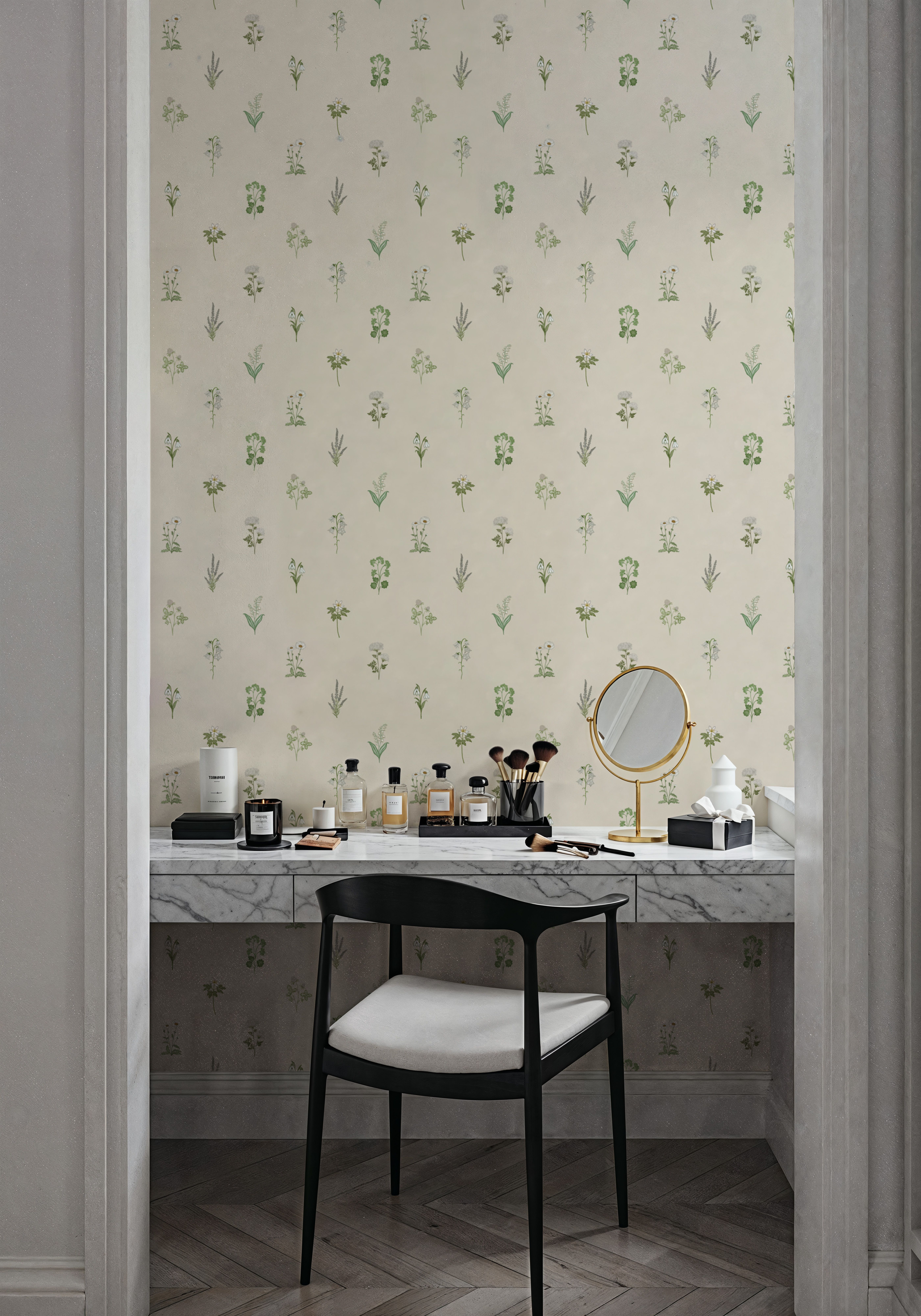 Nordic Flora Ivory, Cream