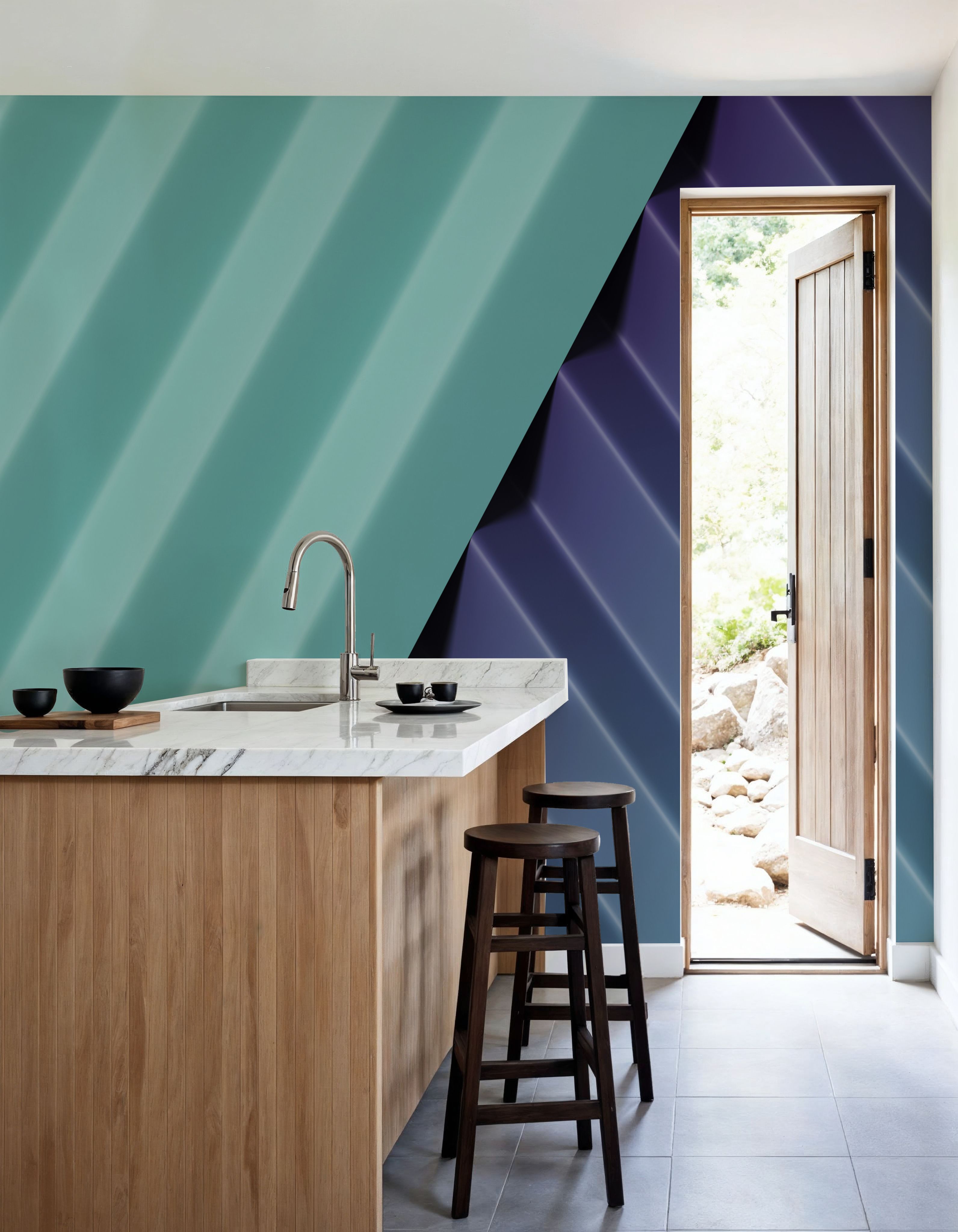 Pleated Blue