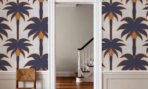 Graphic Palms, Grape