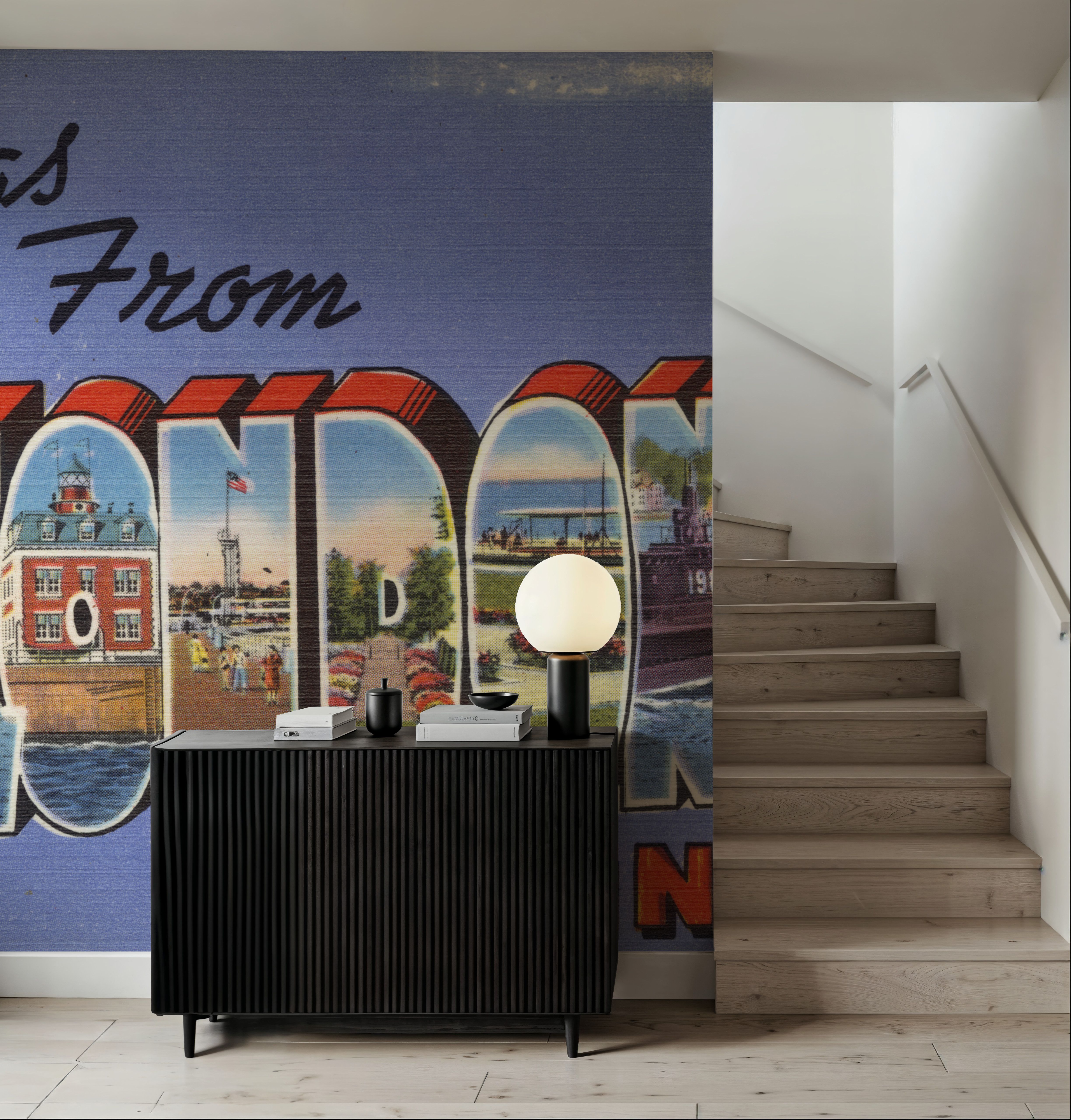 Greetings from New London - Screenprint Postcard