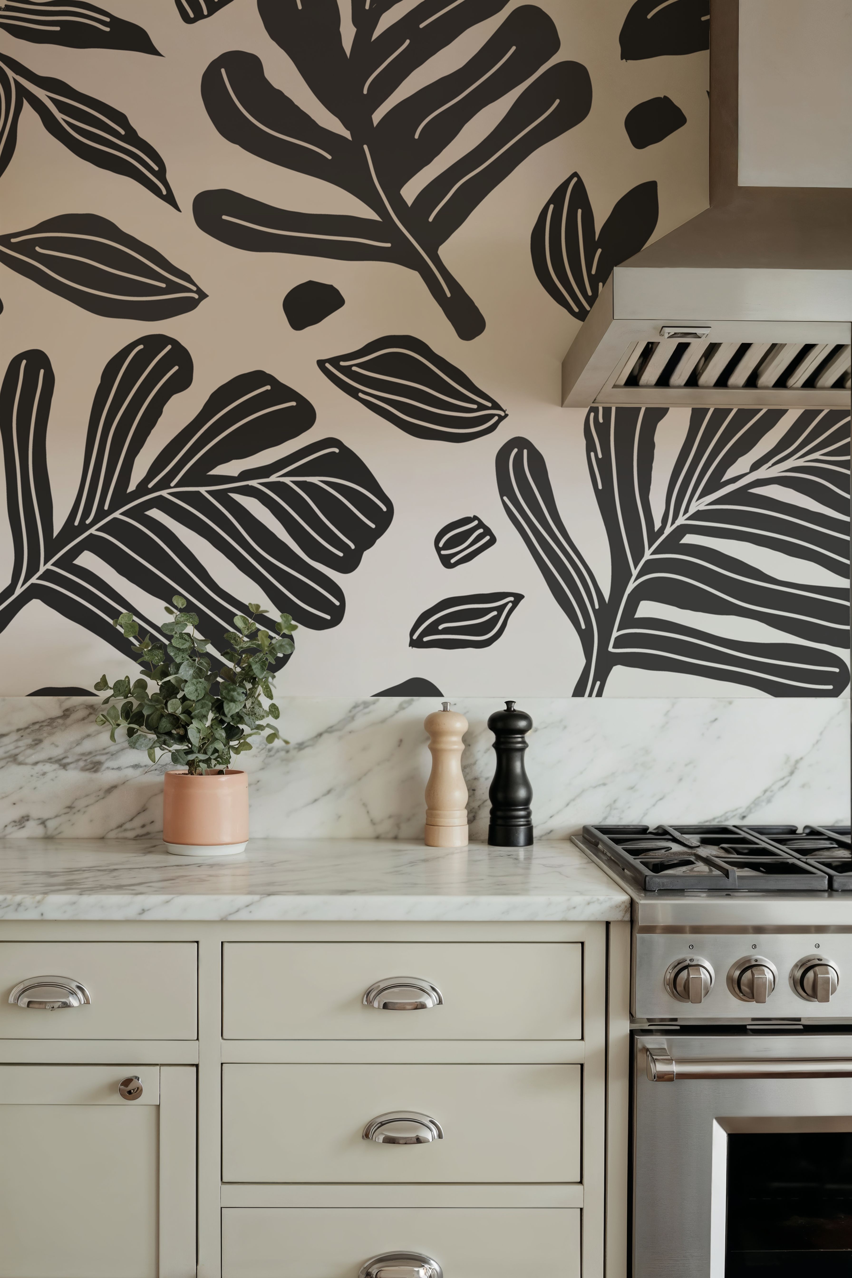 Monstera Cuttings, Black & White