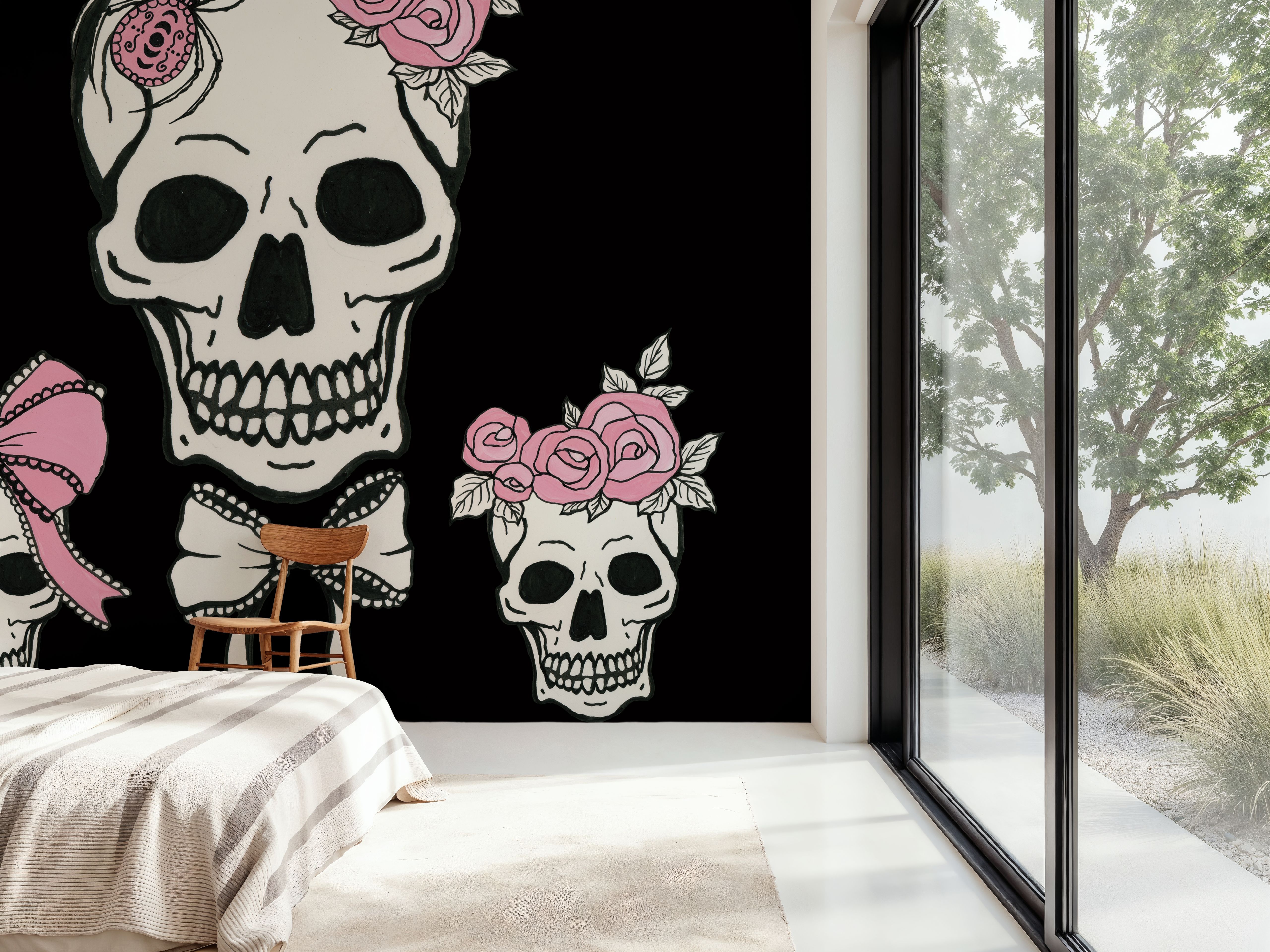 Coquette Skulls, Wallpaper