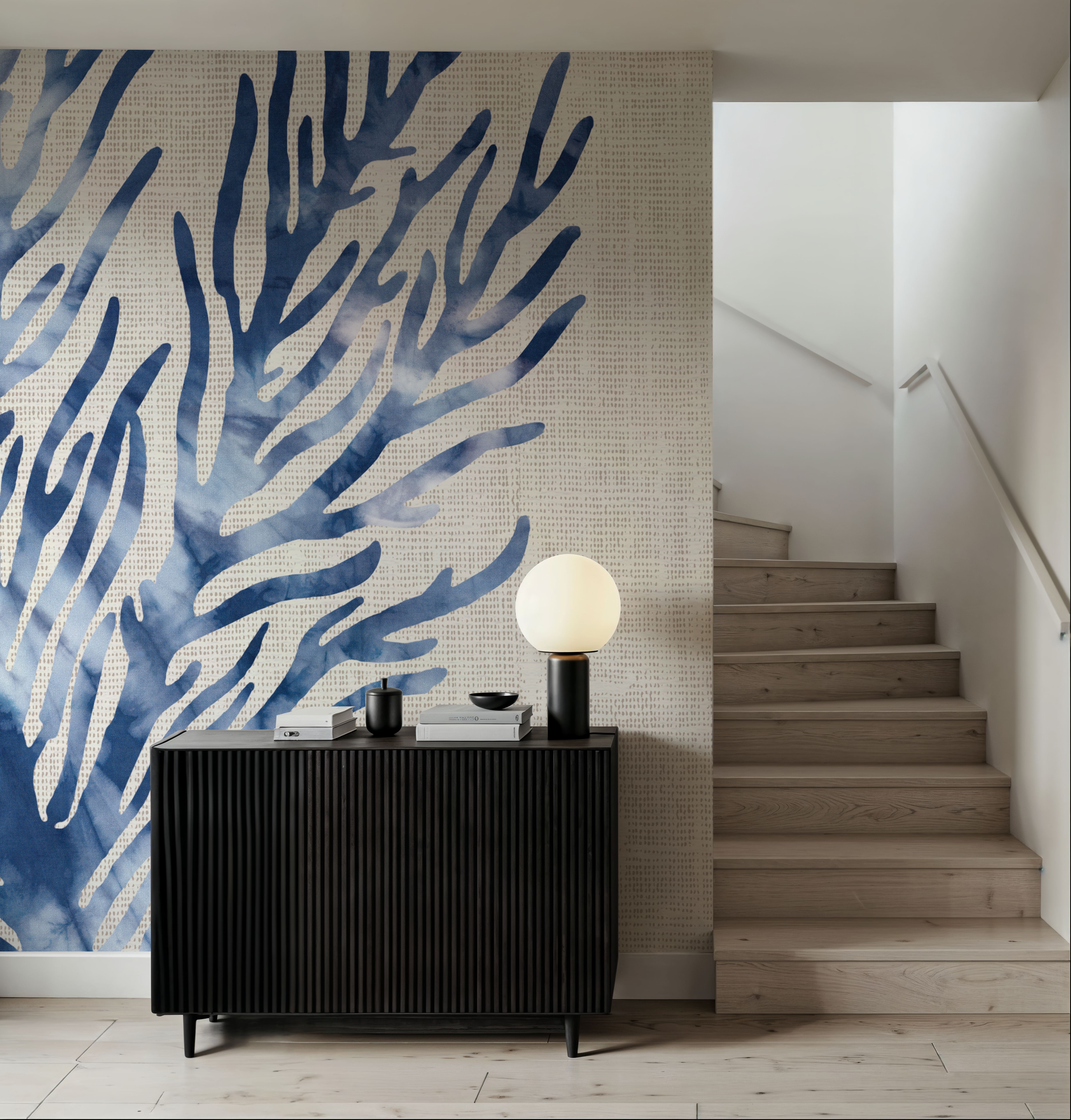 Shibori Coral IV on Linen