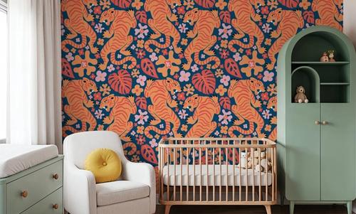 Otomi Cool Tigers, Orange & Navy