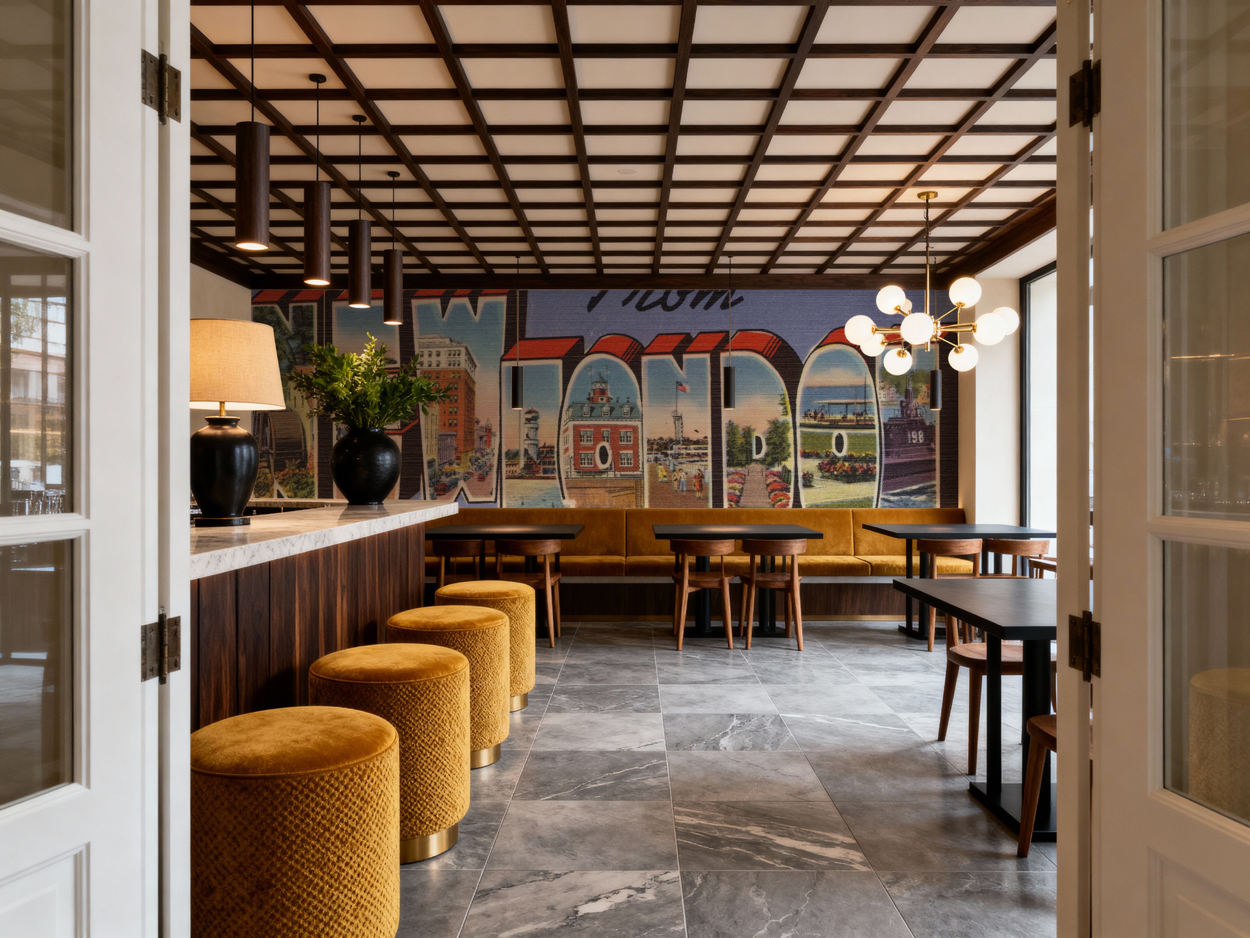 Greetings from New London - Screenprint Postcard