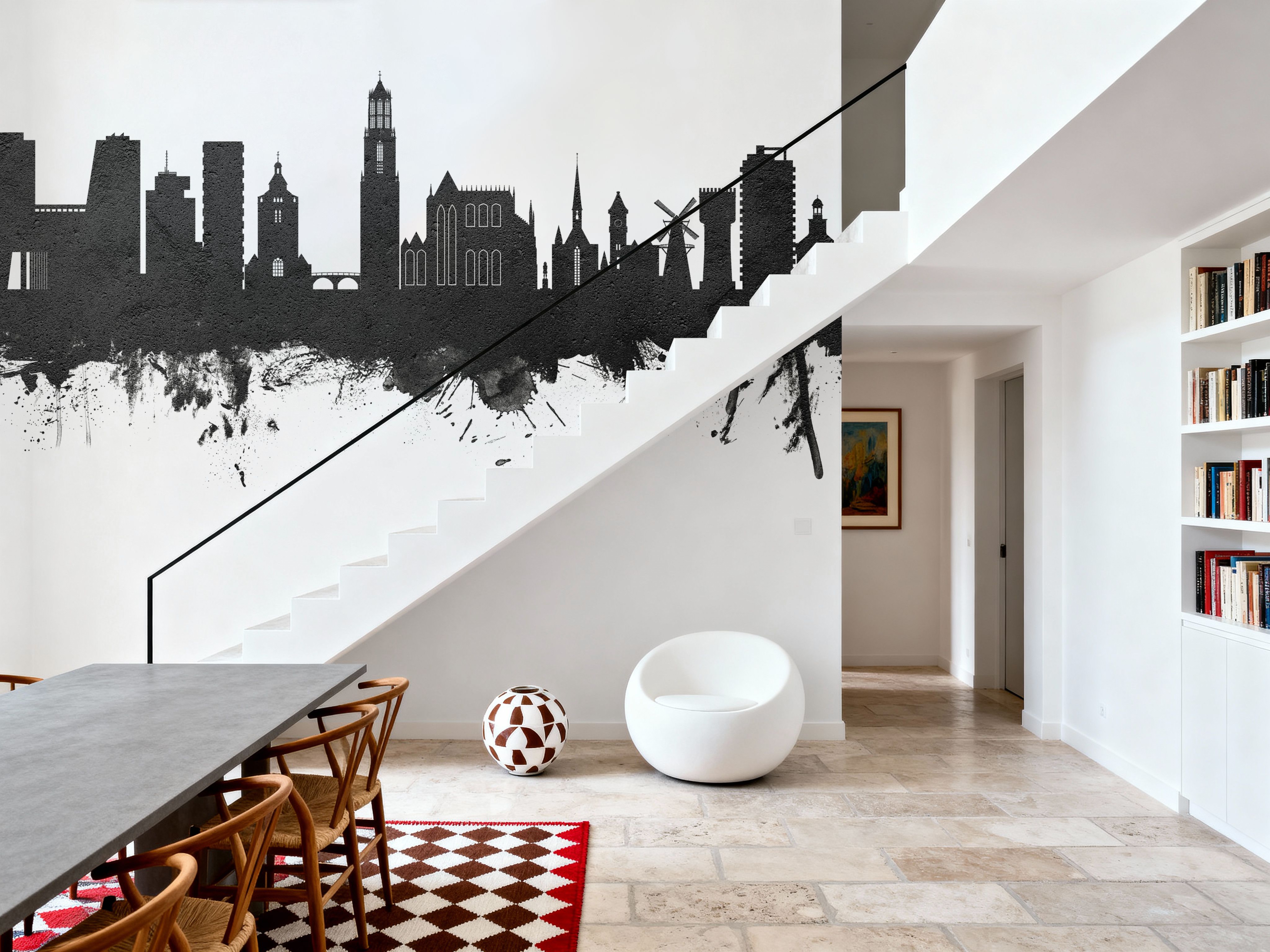 Utrecht The Netherlands Skyline Black & White