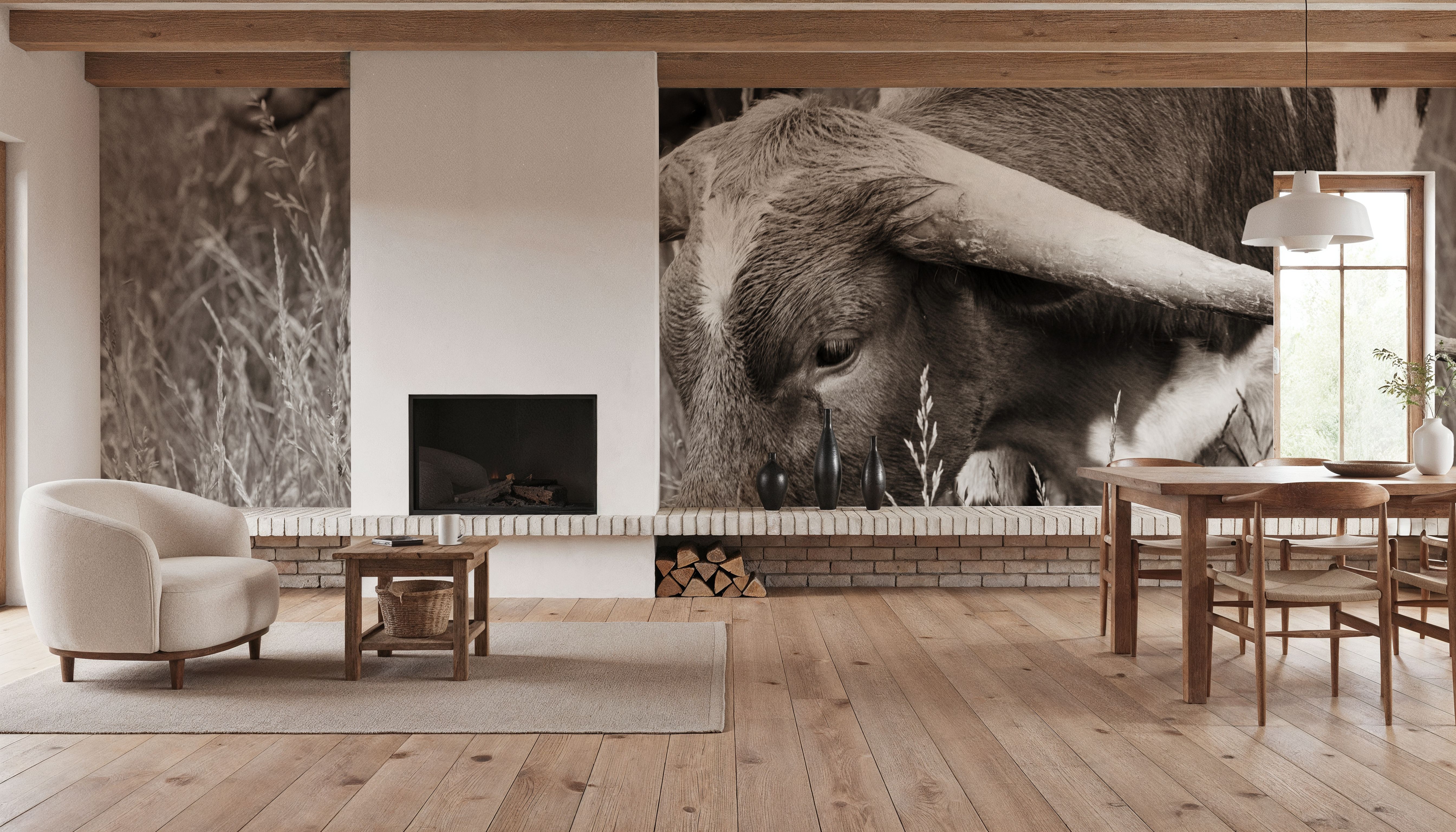 Rainy Pasture III BW