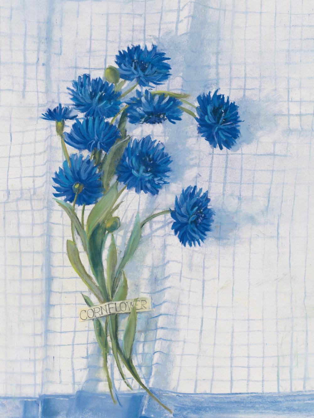 Cornflowers on Linen