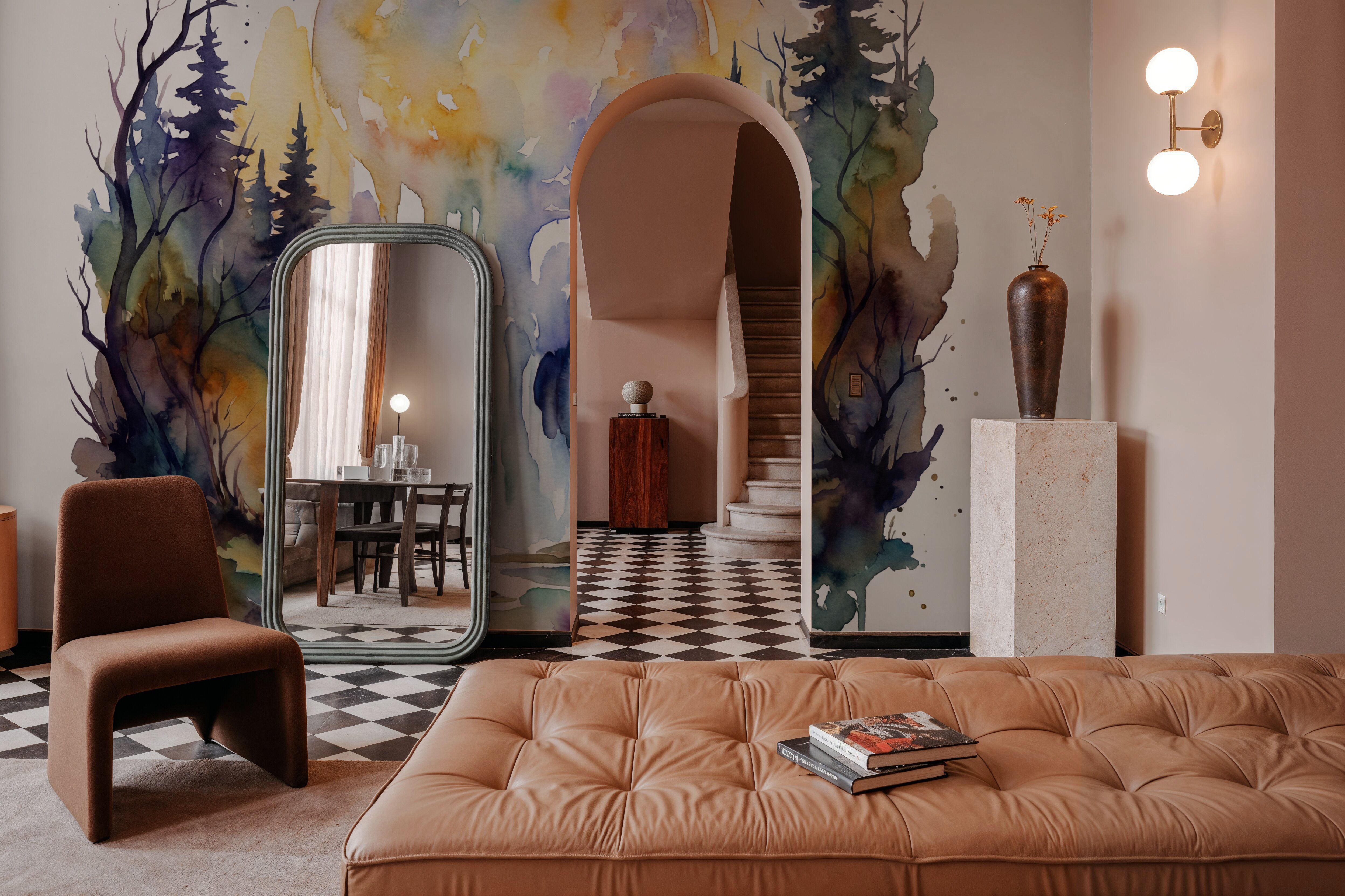 Forest Grove - Watercolor Landscape Series, Papier peint