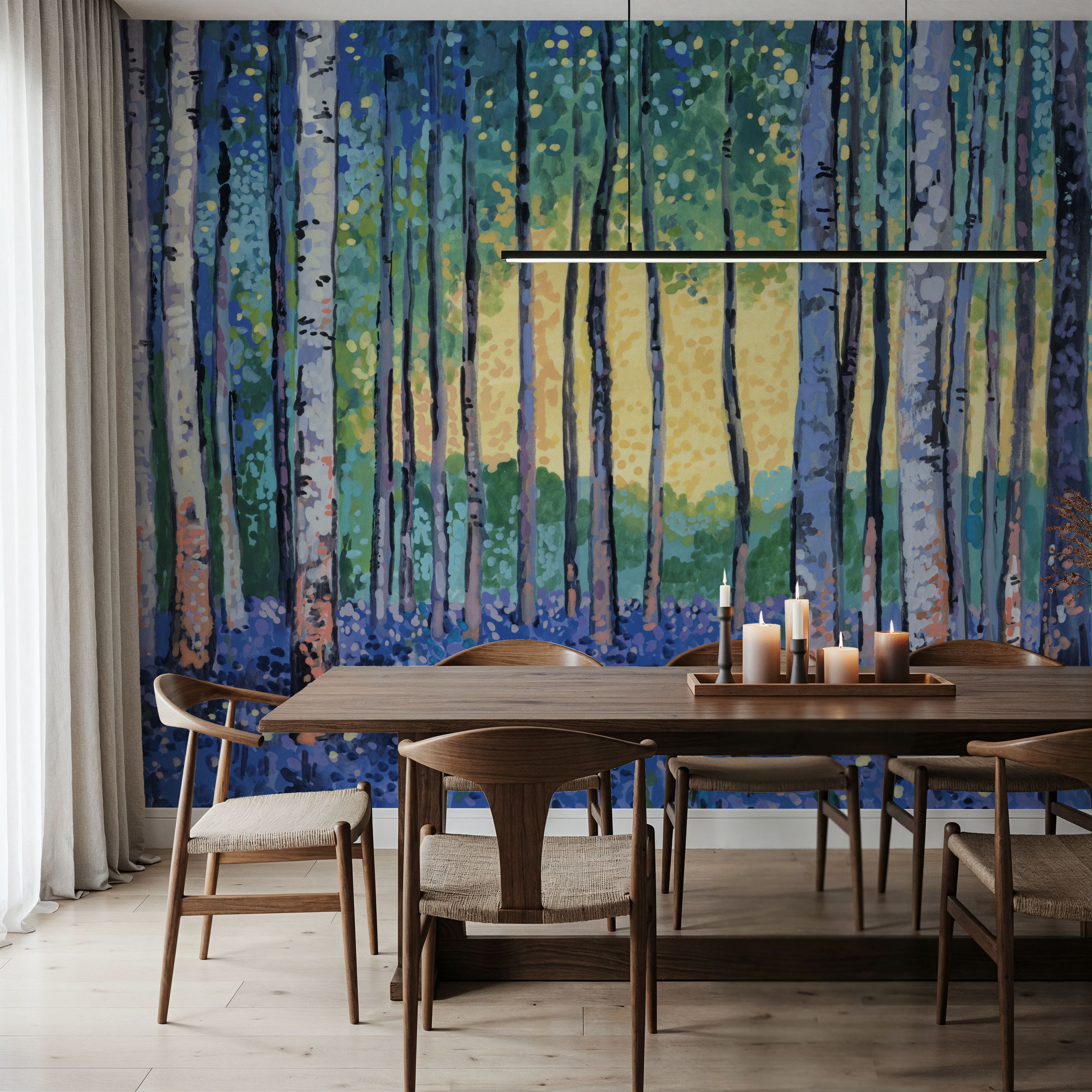 Birch Forest Flower Garden